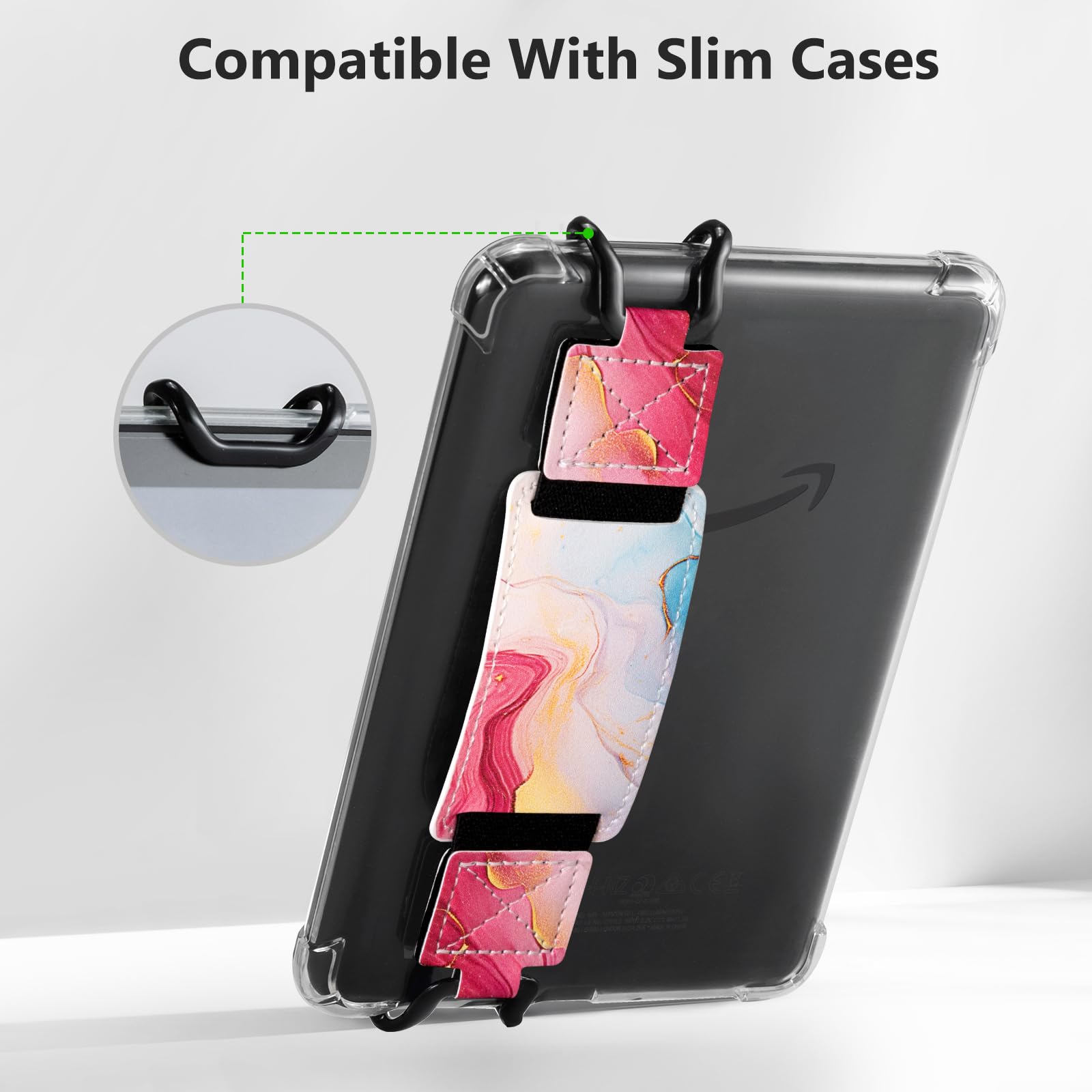 E-Book Tablet 6–7.5 inch Secure Hand Strap–Multiple Prints#Color_Blush Wave