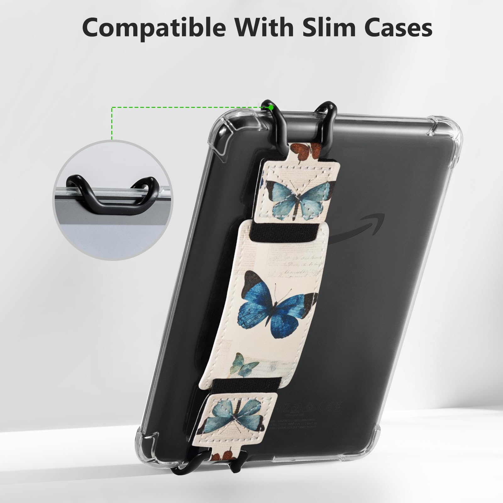 E-Book Tablet 6–7.5 inch Secure Hand Strap–Multiple Prints#Color_Butterfly