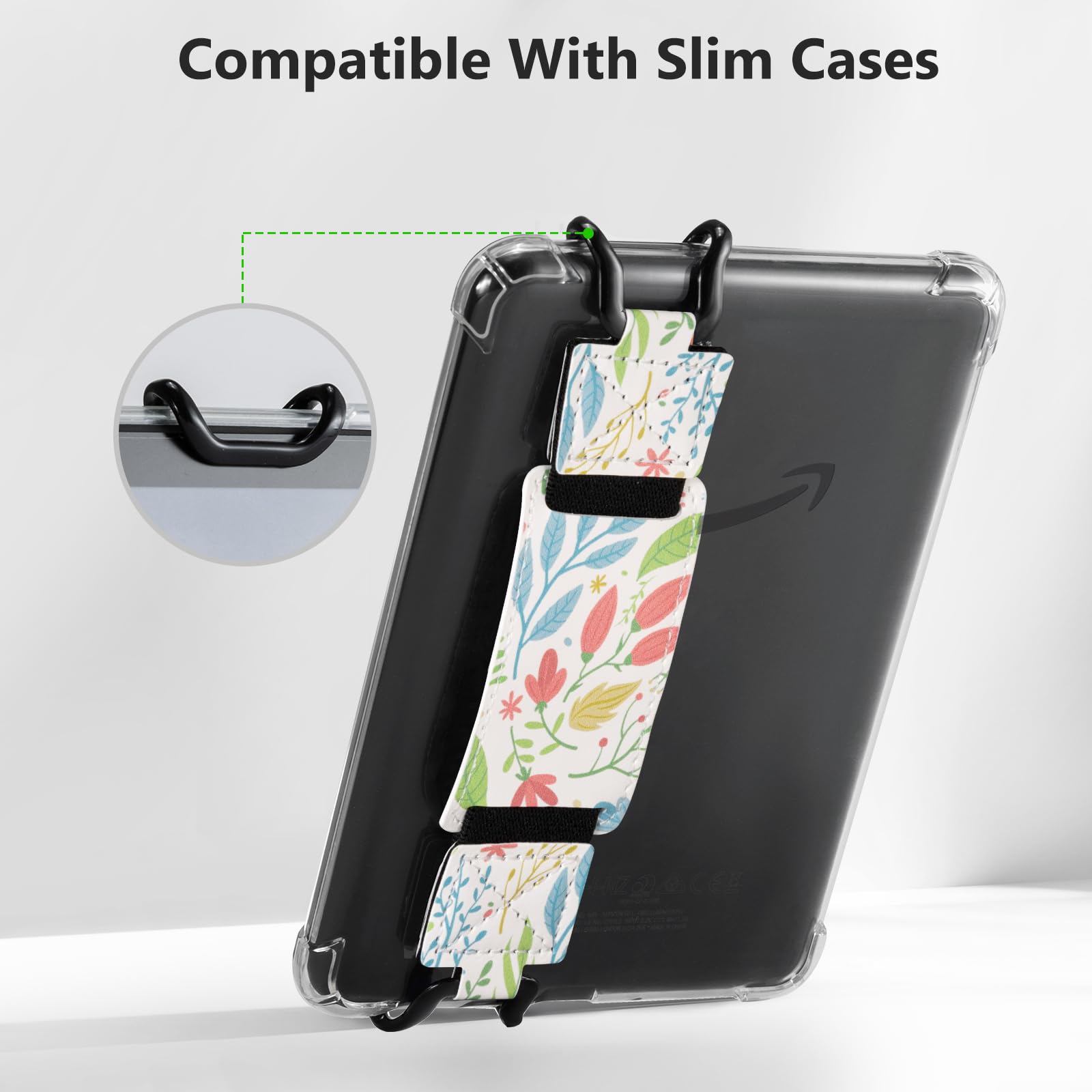 E-Book Tablet 6–7.5 inch Secure Hand Strap–Multiple Prints#Color_Charming Garden Whimsy