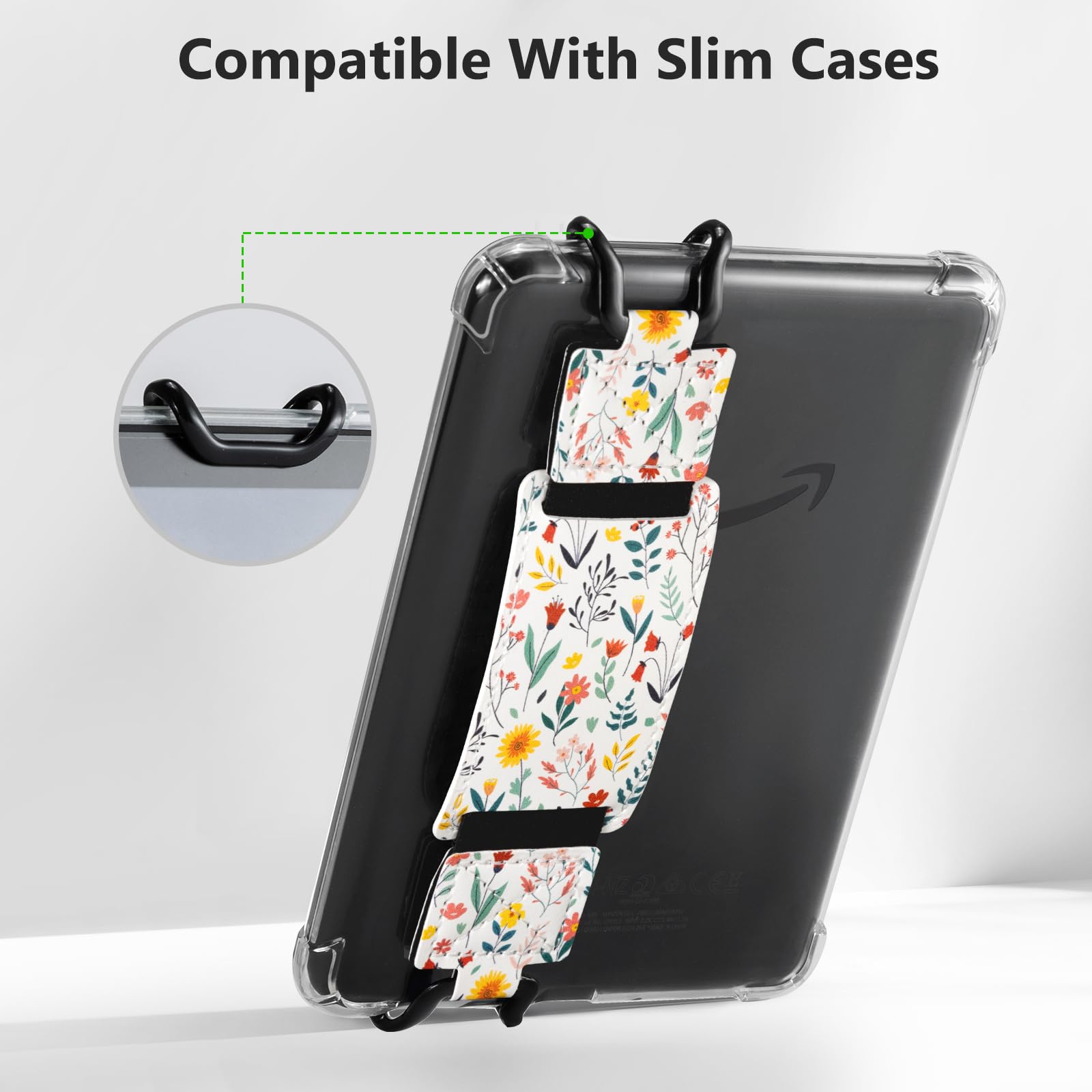 E-Book Tablet 6–7.5 inch Secure Hand Strap–Multiple Prints#Color_Flowers Sea