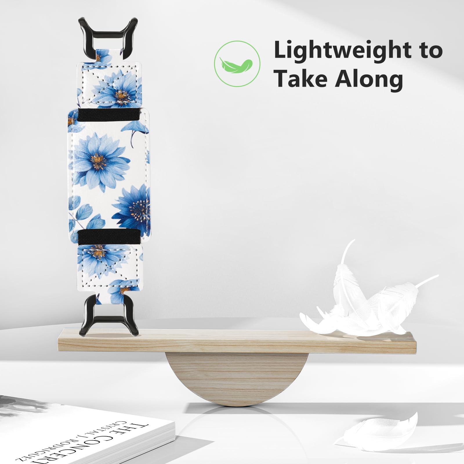 E-Book Tablet 6–7.5 inch Secure Hand Strap–Multiple Prints#Color_Azure Petal Symphony