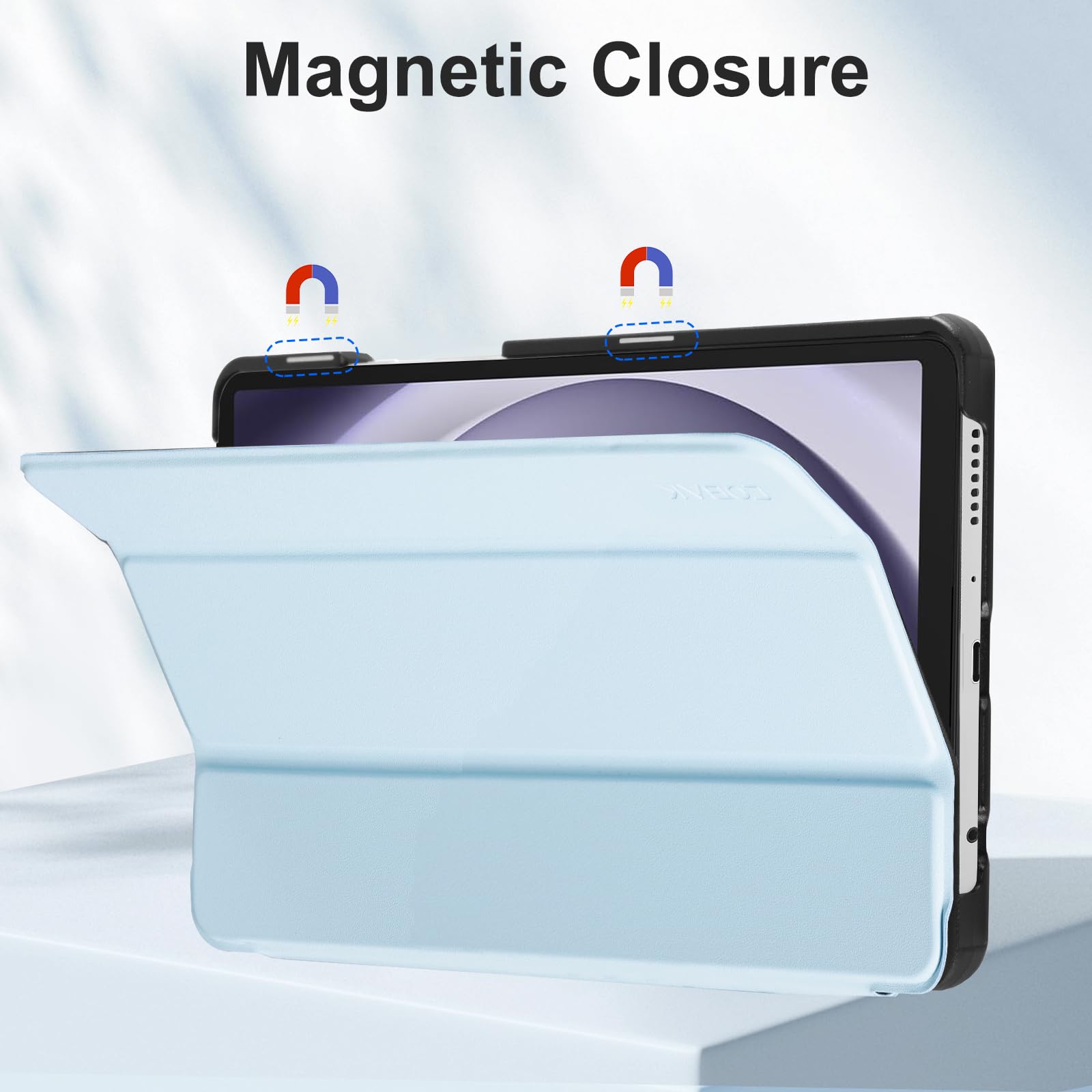 Samsung Galaxy Tab A11/A9 8.7" Tri-Fold Magnetic Stand#Color_Light Blue