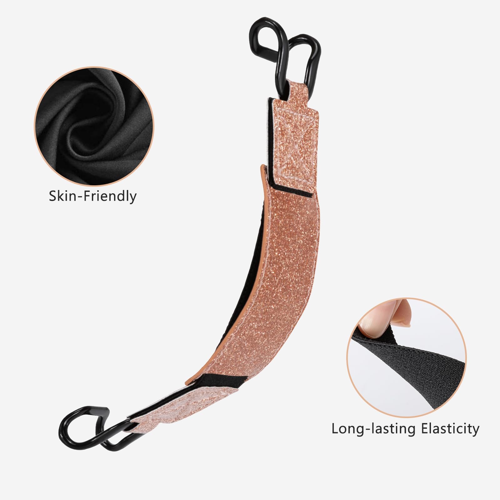 E-Book Tablet 6–7.5 inch Secure Hand Strap–Multiple Prints#Color_Rose Gold Star