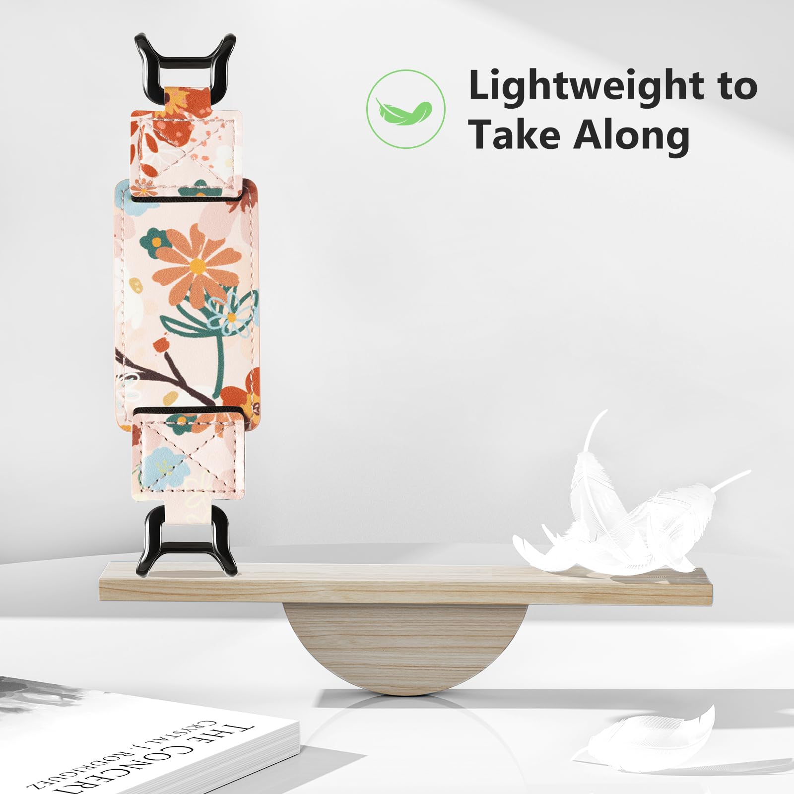 E-Book Tablet 6–7.5 inch Secure Hand Strap–Multiple Prints#Color_Orange Jasmine