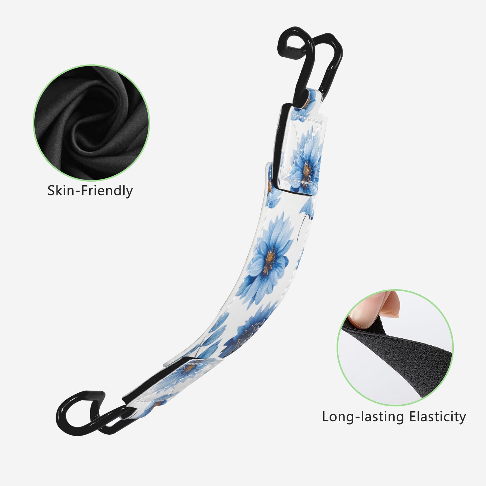 E-Book Tablet 6–7.5 inch Secure Hand Strap–Multiple Prints#Color_Azure Petal Symphony