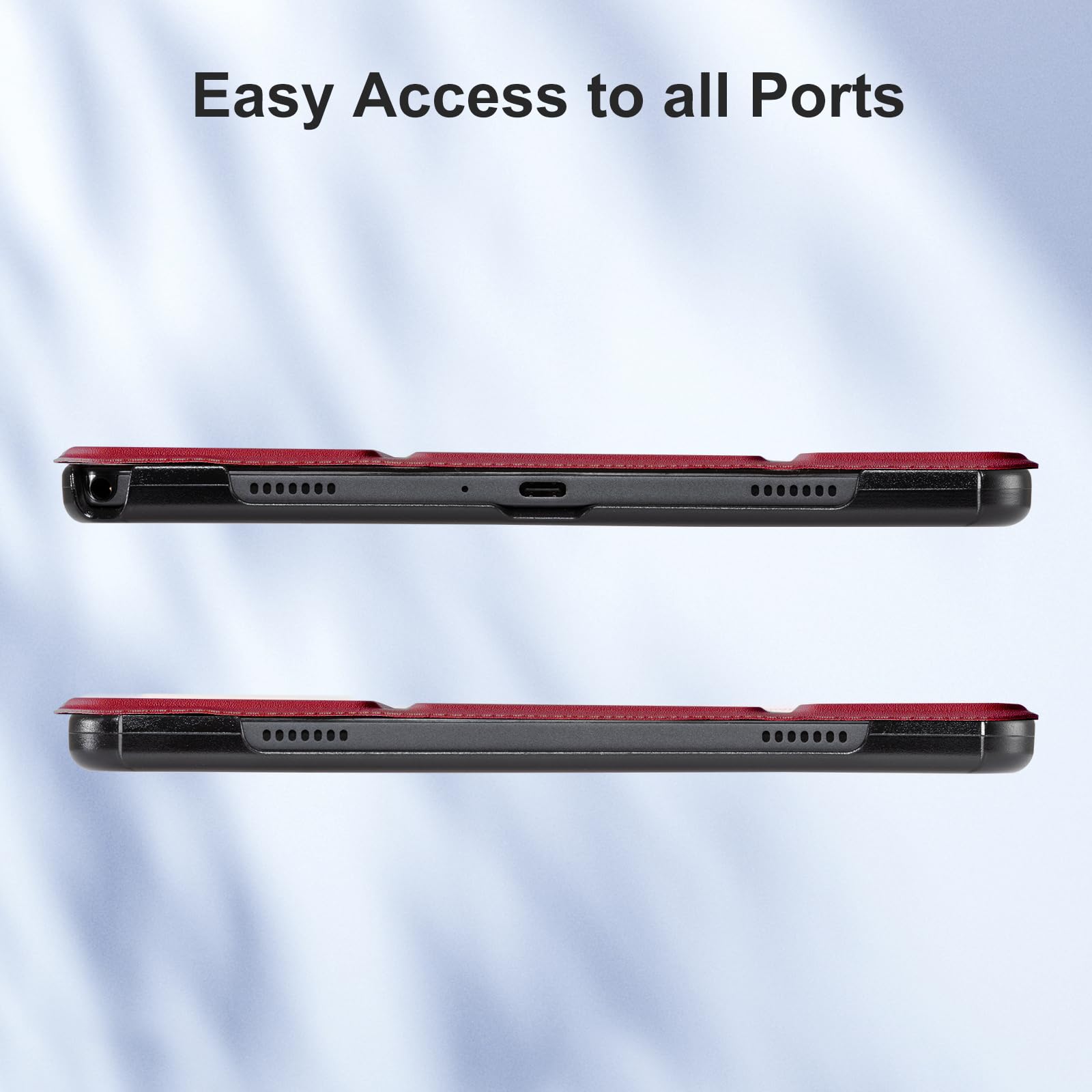 Samsung Galaxy Tab A11/A9 8.7" Tri-Fold Magnetic Stand#Color_Dark Red