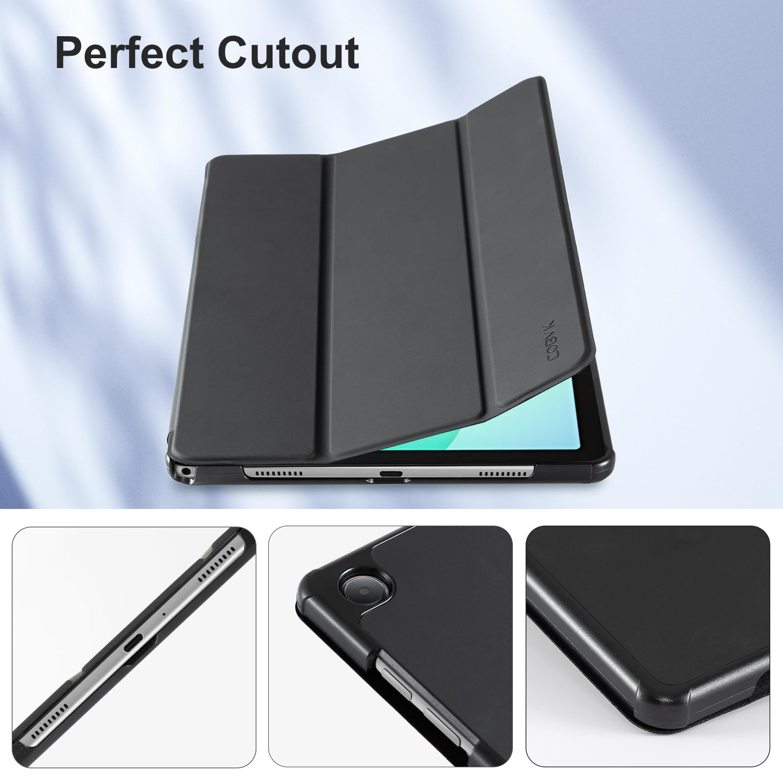 Samsung Galaxy Tab A11/A9 8.7" Tri-Fold Magnetic Stand#Color_Black