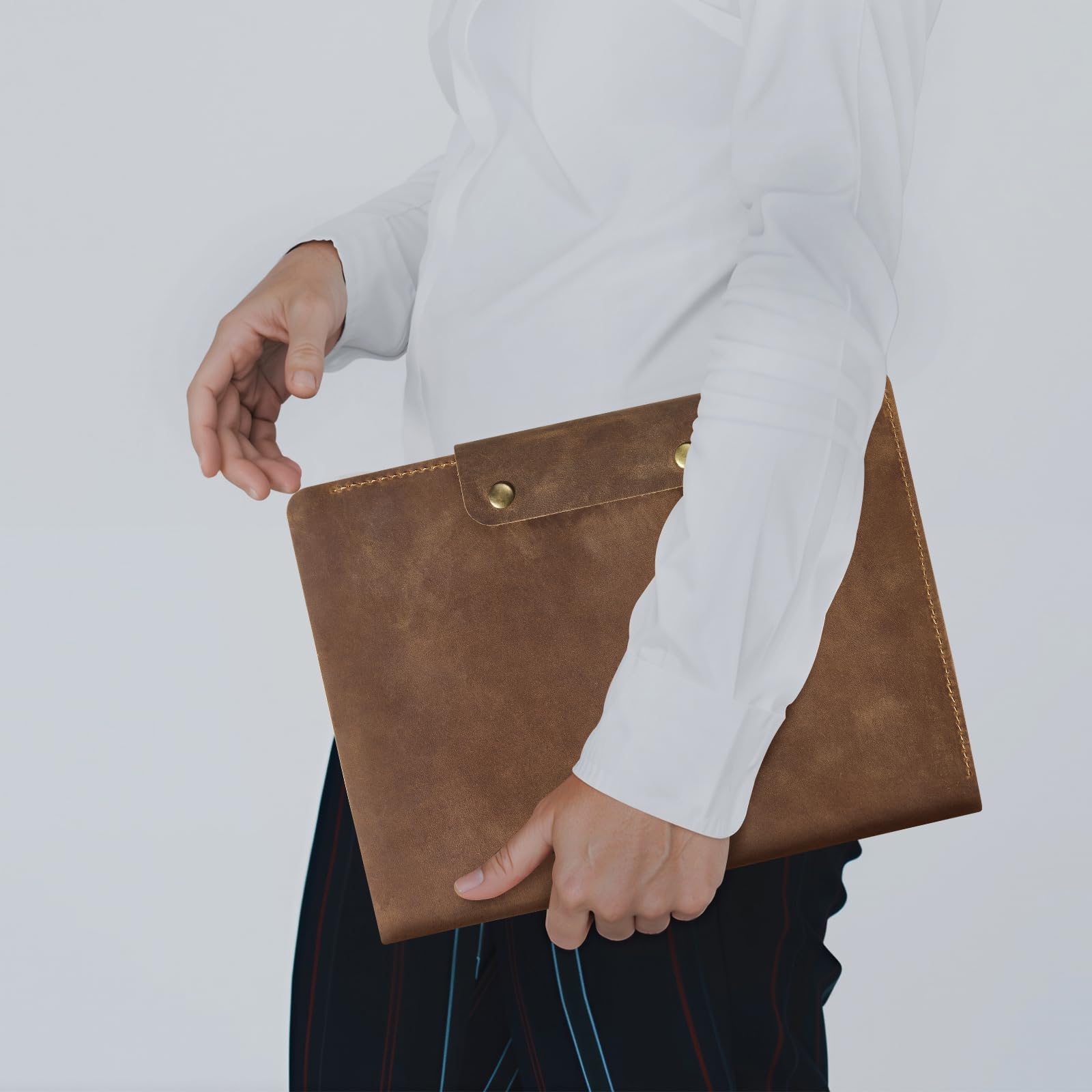 Remarkable Paper Pro 11.8" (2024) Genuine Cowhide Leather Slim Magnetic Case#Color_Cowhide Brown