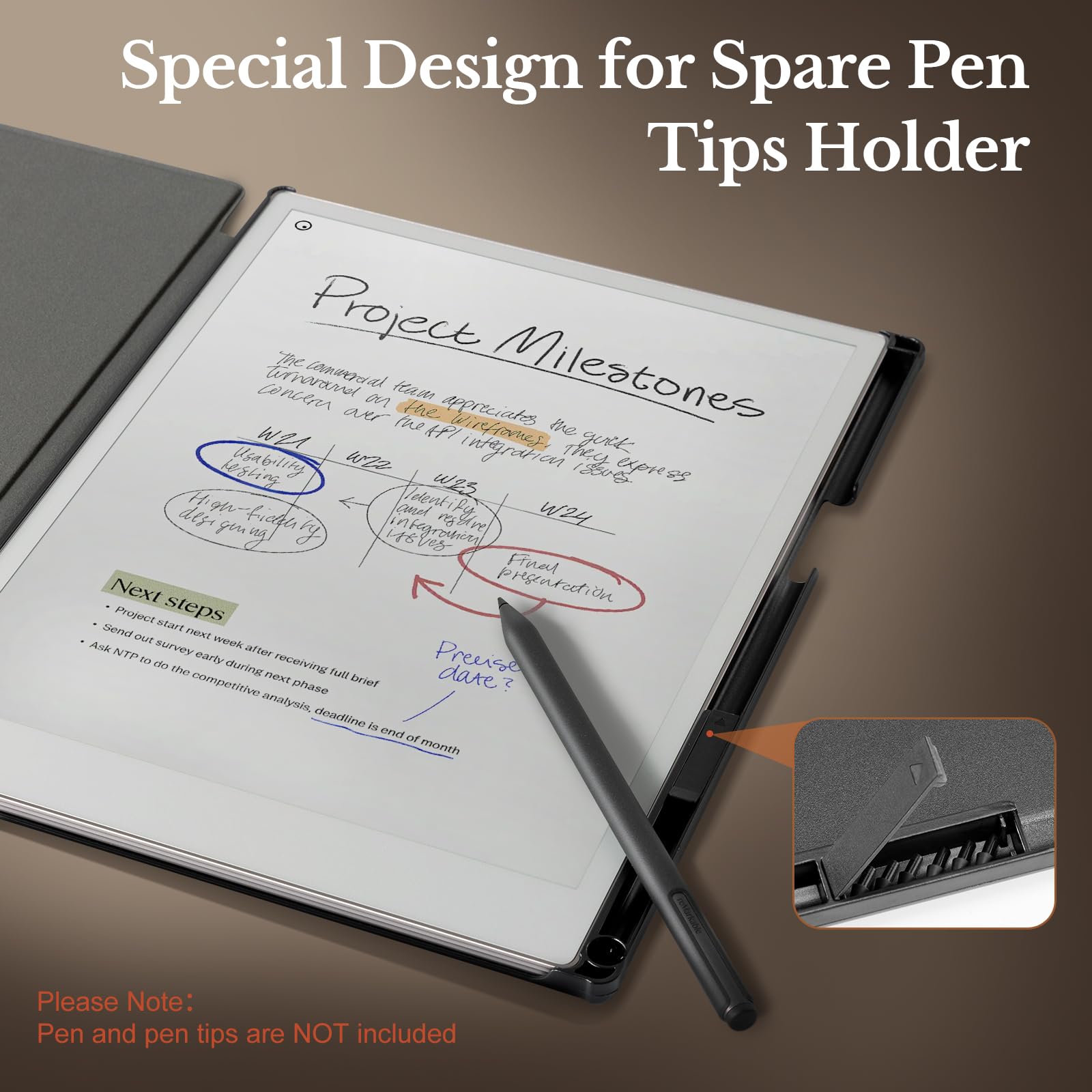 Recreate the classics Black notebook reMarkable Pro Basic Case