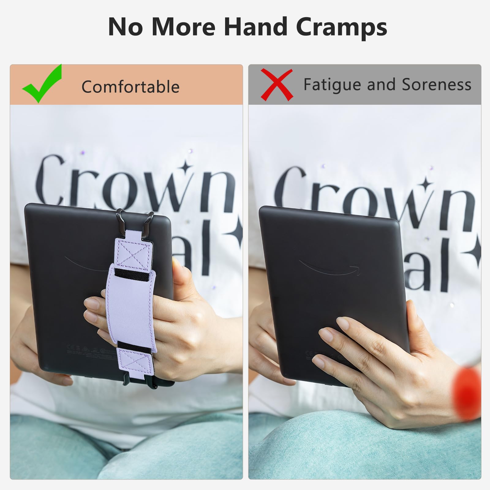 E-Book Tablet 6–7.5 inch Secure Hand Strap#Color_Purple