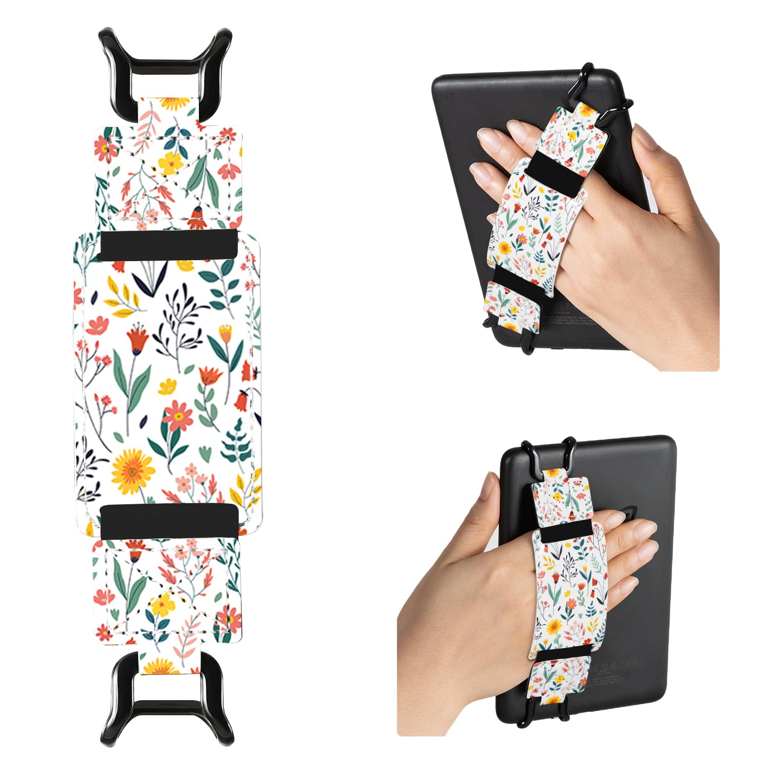 E-Book Tablet 6–7.5 inch Secure Hand Strap–Multiple Prints#Color_Flowers Sea