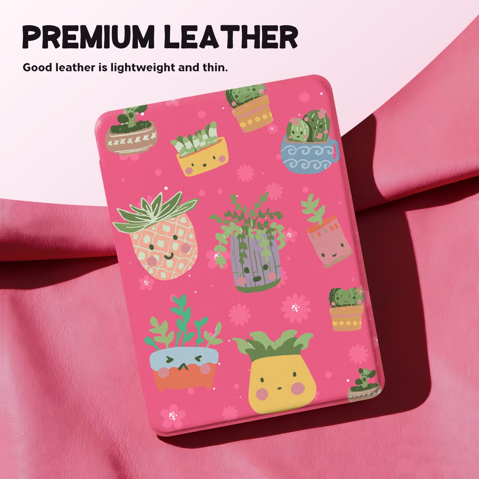 Kindle Paperwhite 12th Gen 7 inch (2024) Case With Stand–Cute Prints#Color_Plant Party Blooming