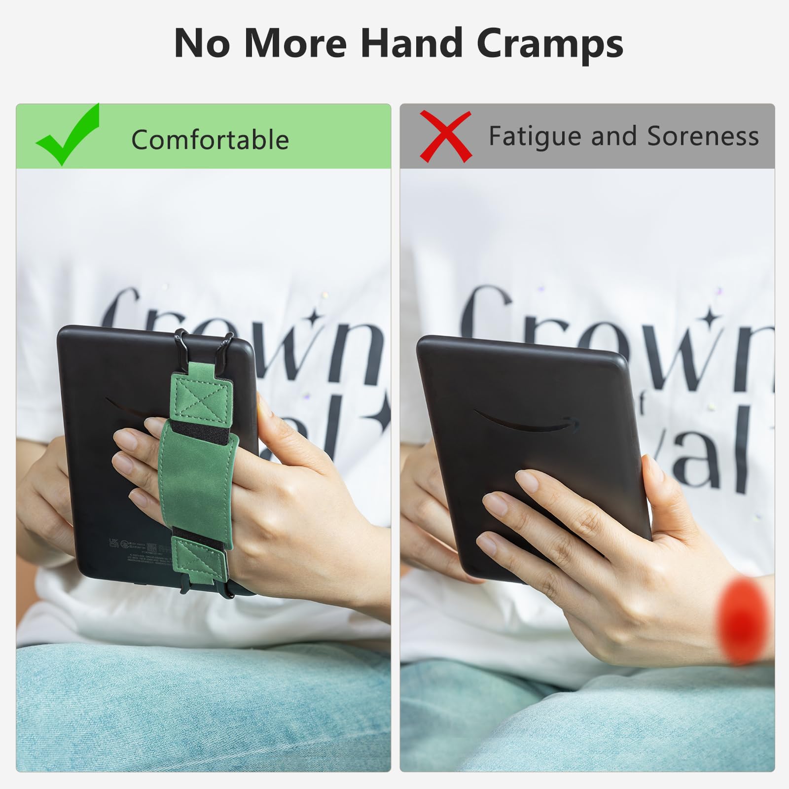 E-Book Tablet 6–7.5 inch Secure Hand Strap#Color_Emerald Green