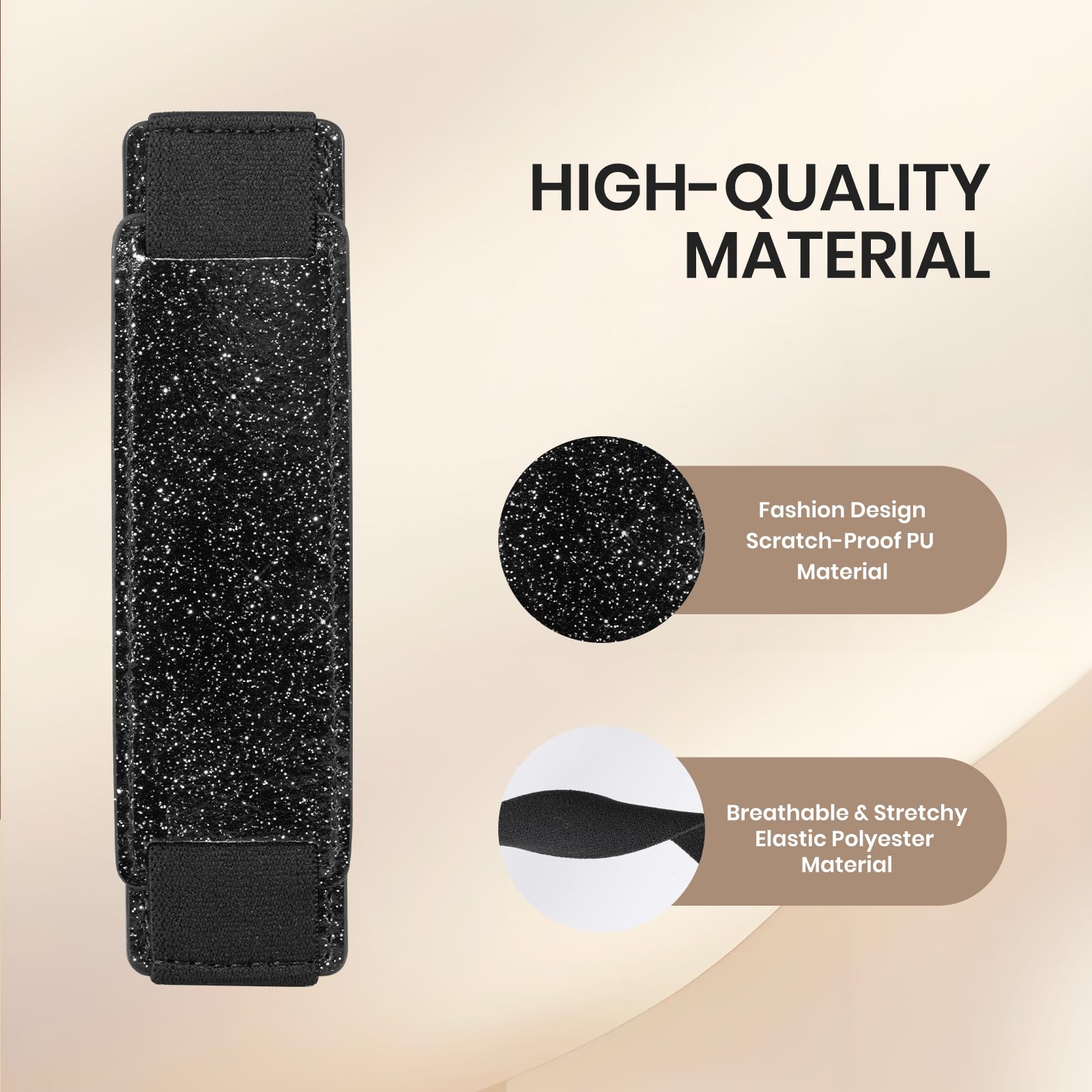 Kindle 6 to 10 inch Premium Soft Leather Hand Strap with Strong Adhesive#Color_Twinkling Starry