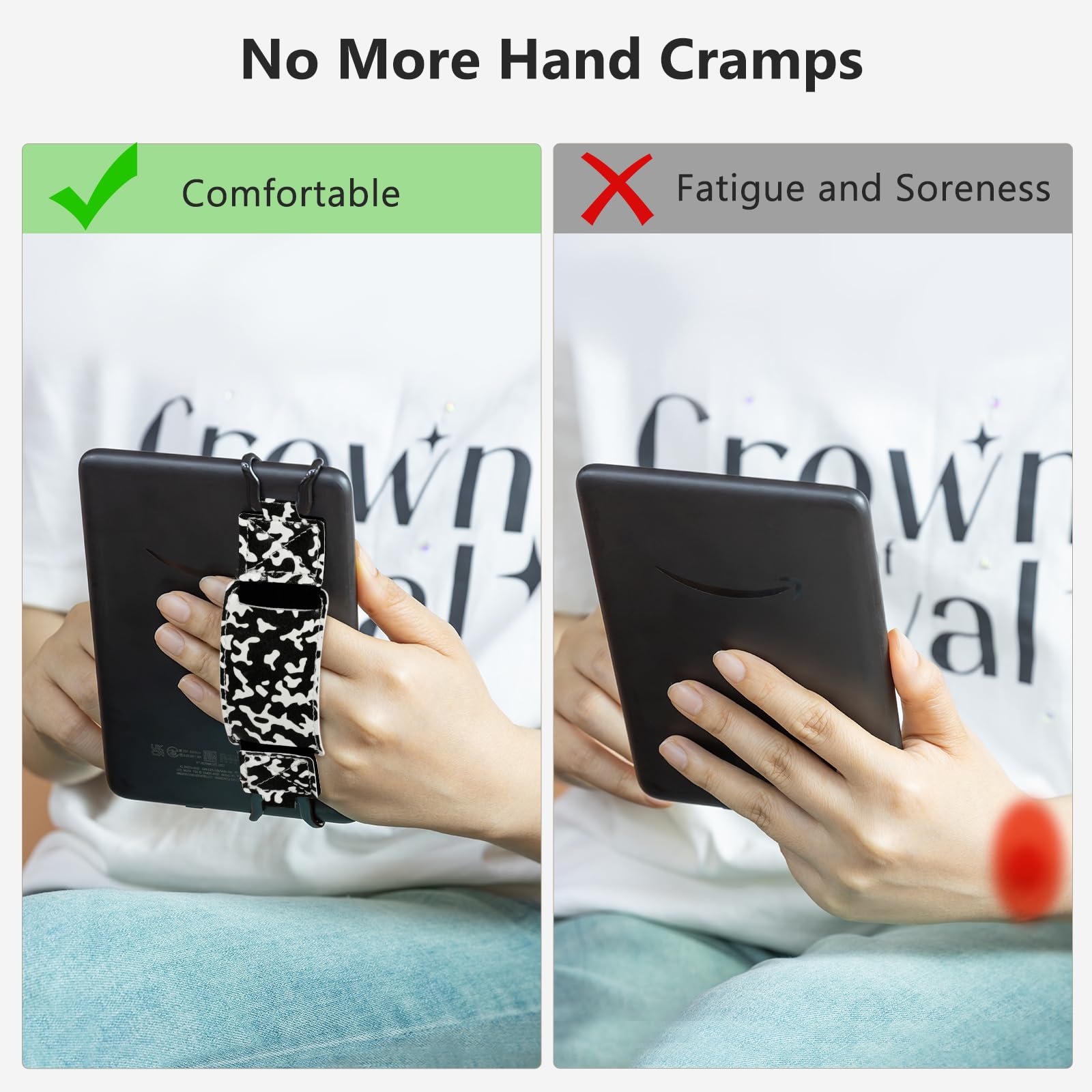 E-Book Tablet 6–7.5 inch Secure Hand Strap–Multiple Prints#Color_Black Notes