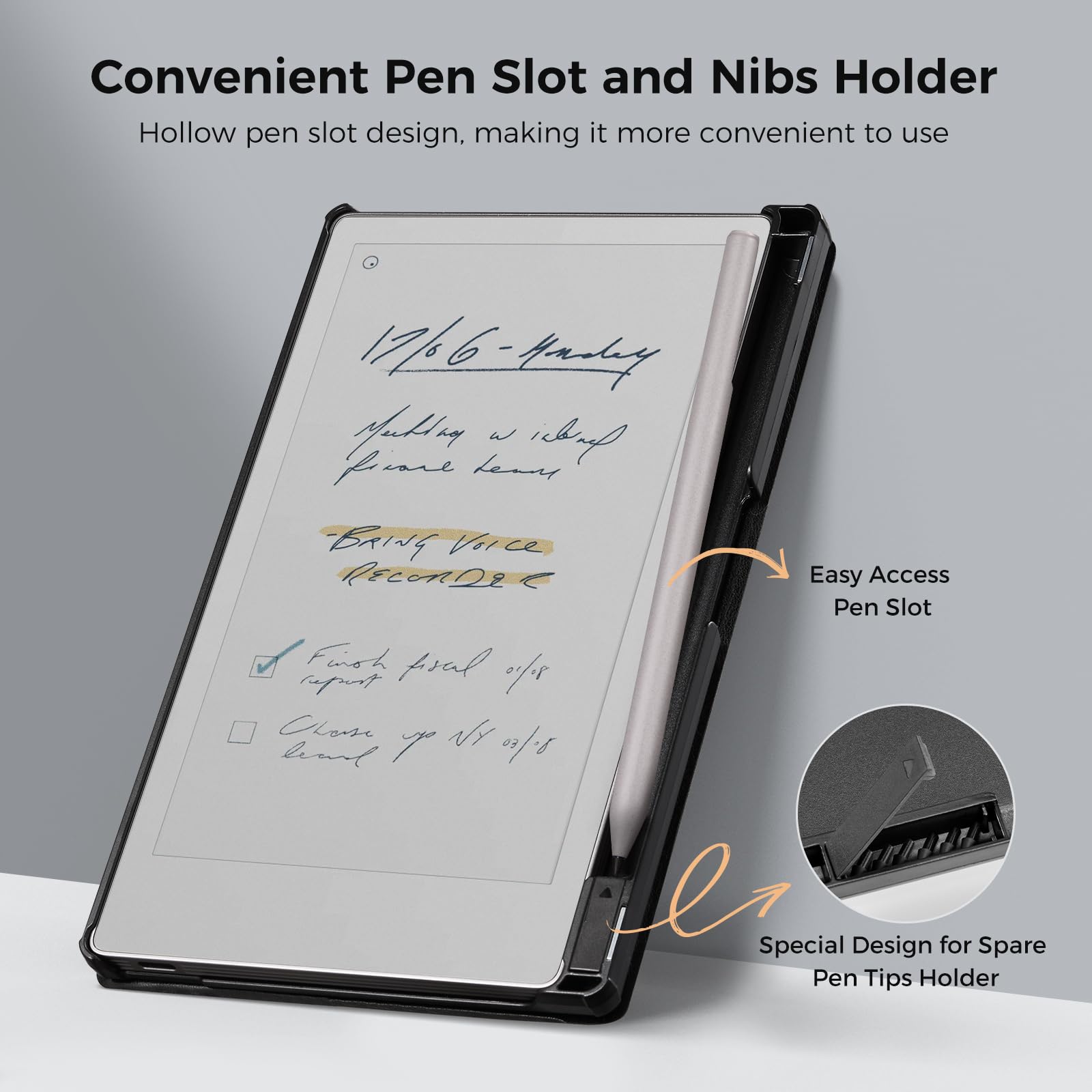 Remarkable Paper Pro Move 7.3 inch (2025) Folio Case#Color_Black