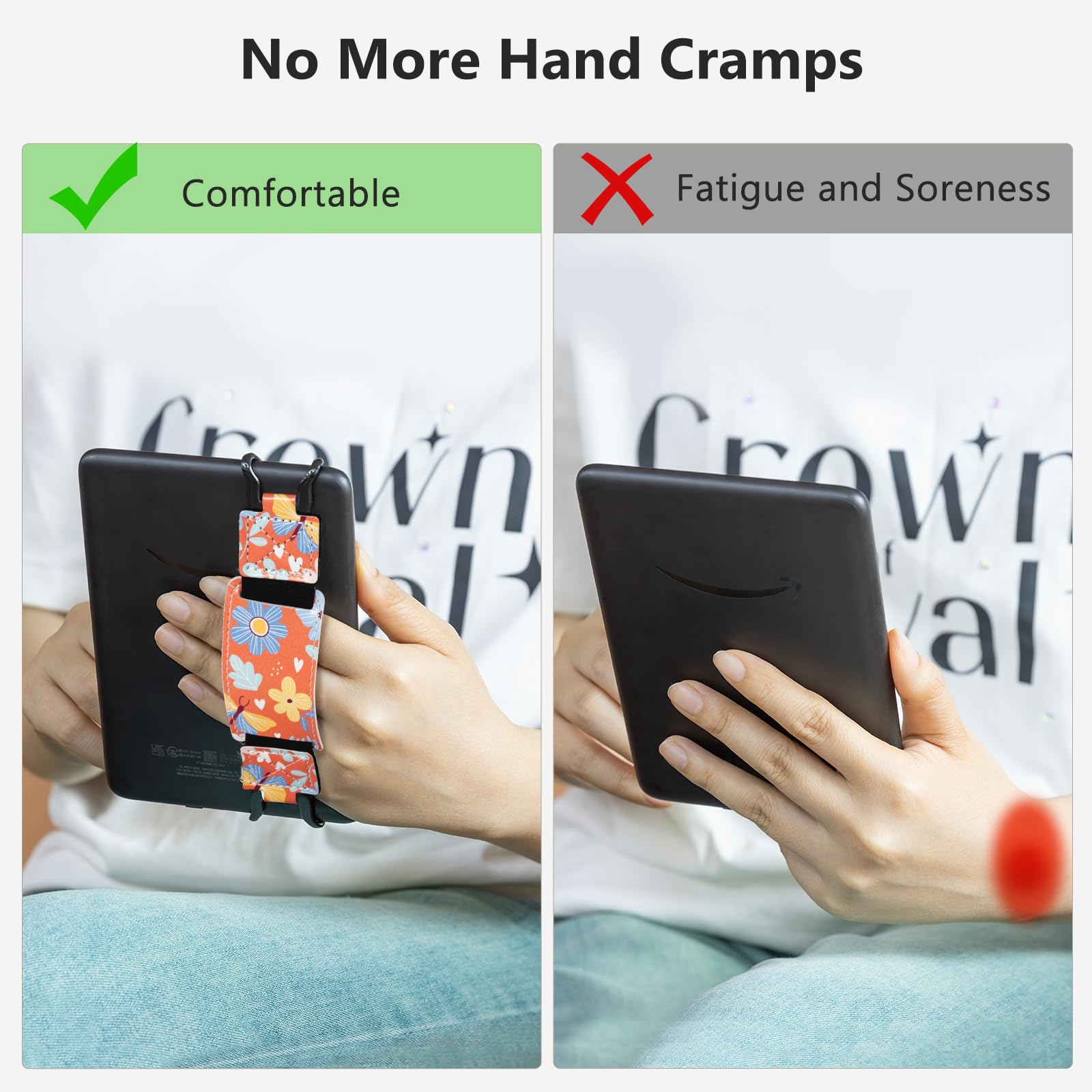 E-Book Tablet 6–7.5 inch Secure Hand Strap–Multiple Prints#Color_Butterfly Bliss