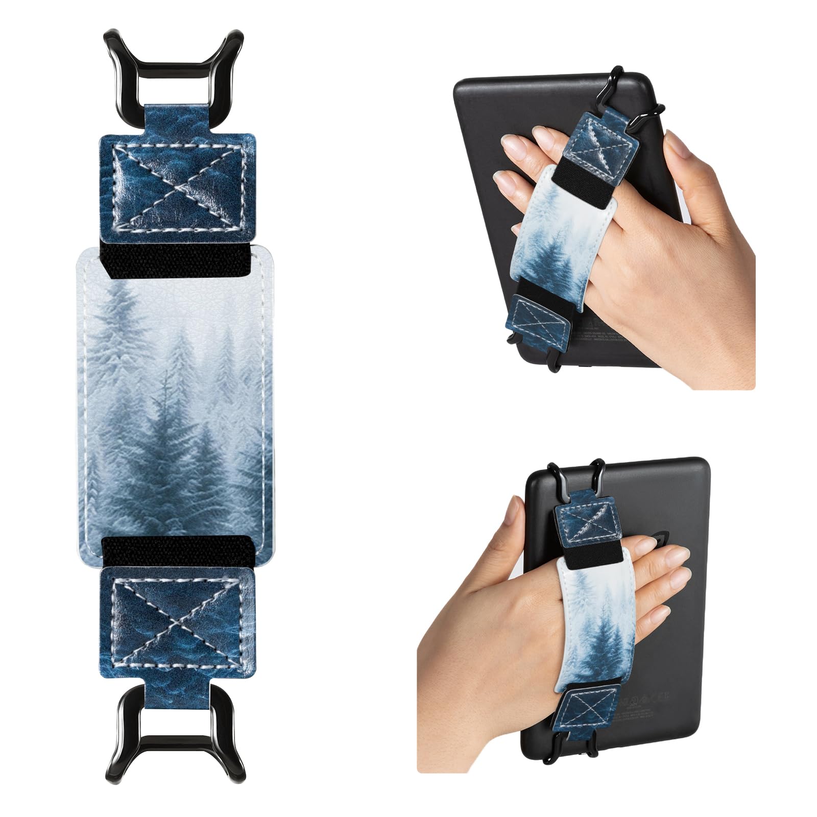 E-Book Tablet 6–7.5 inch Secure Hand Strap–Multiple Prints#Color_Forest