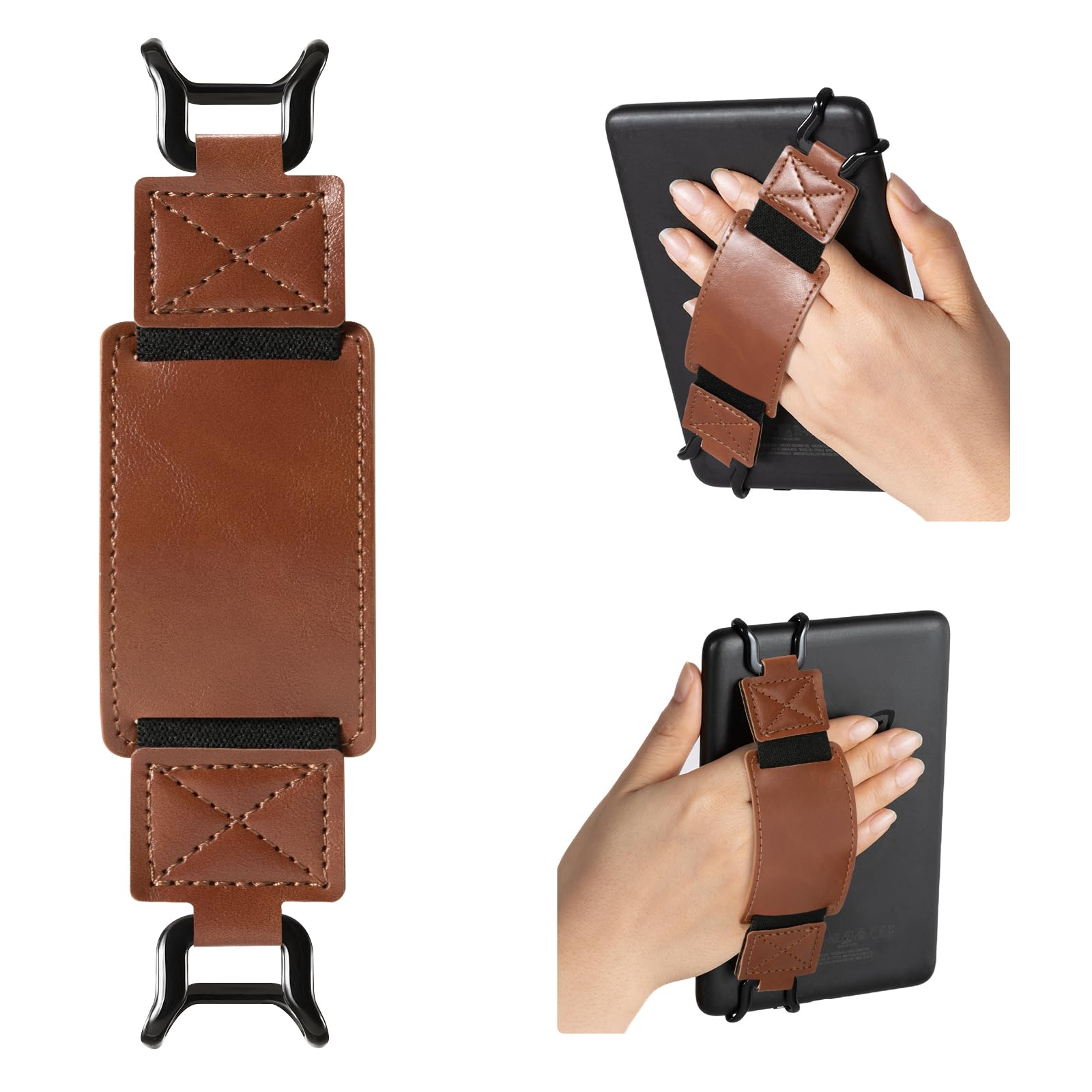 E-Book Tablet 6–7.5 inch Secure Hand Strap#Color_Dark Brown