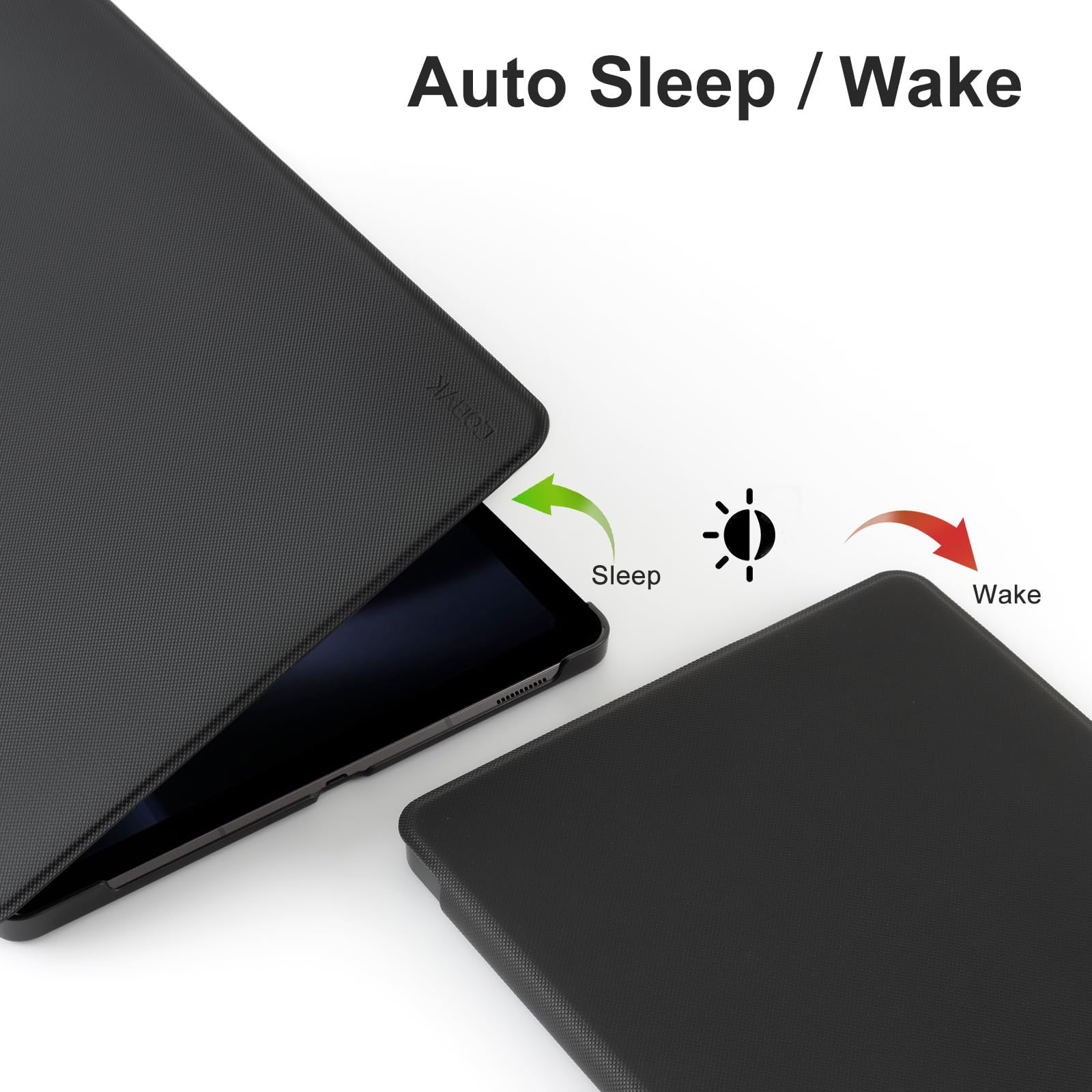 Samsung Galaxy Tab S9 FE Plus 12.4" (2023) Folio Case with S Pen Holder#Color_Black