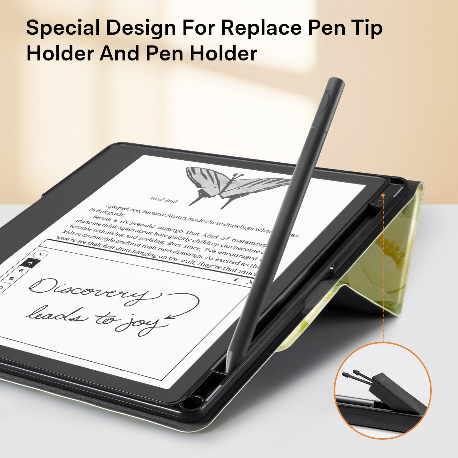Eden Magnolia Grandiflora Kindle Scribe Stand Case