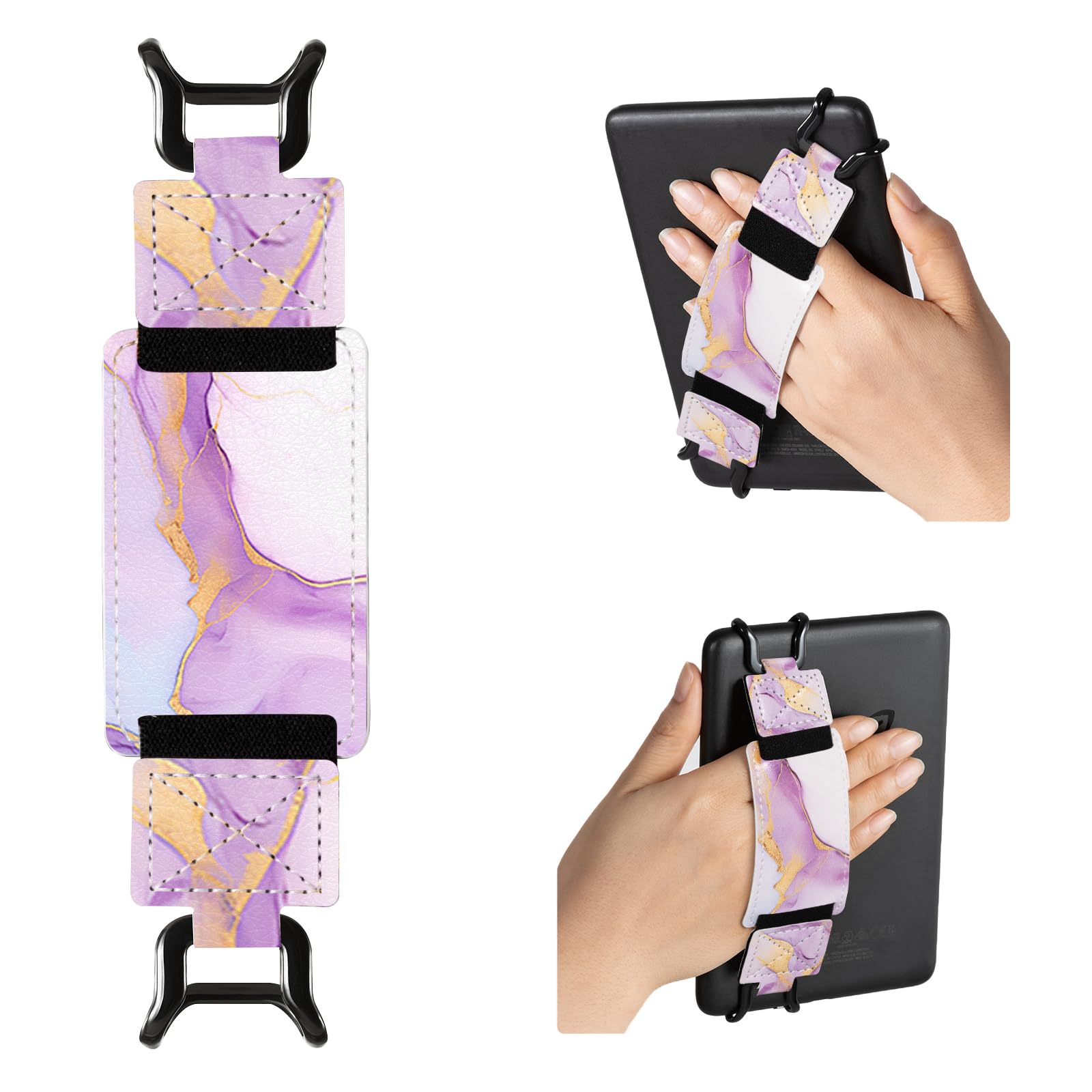 E-Book Tablet 6–7.5 inch Secure Hand Strap–Multiple Prints#Color_Amethyst Veil