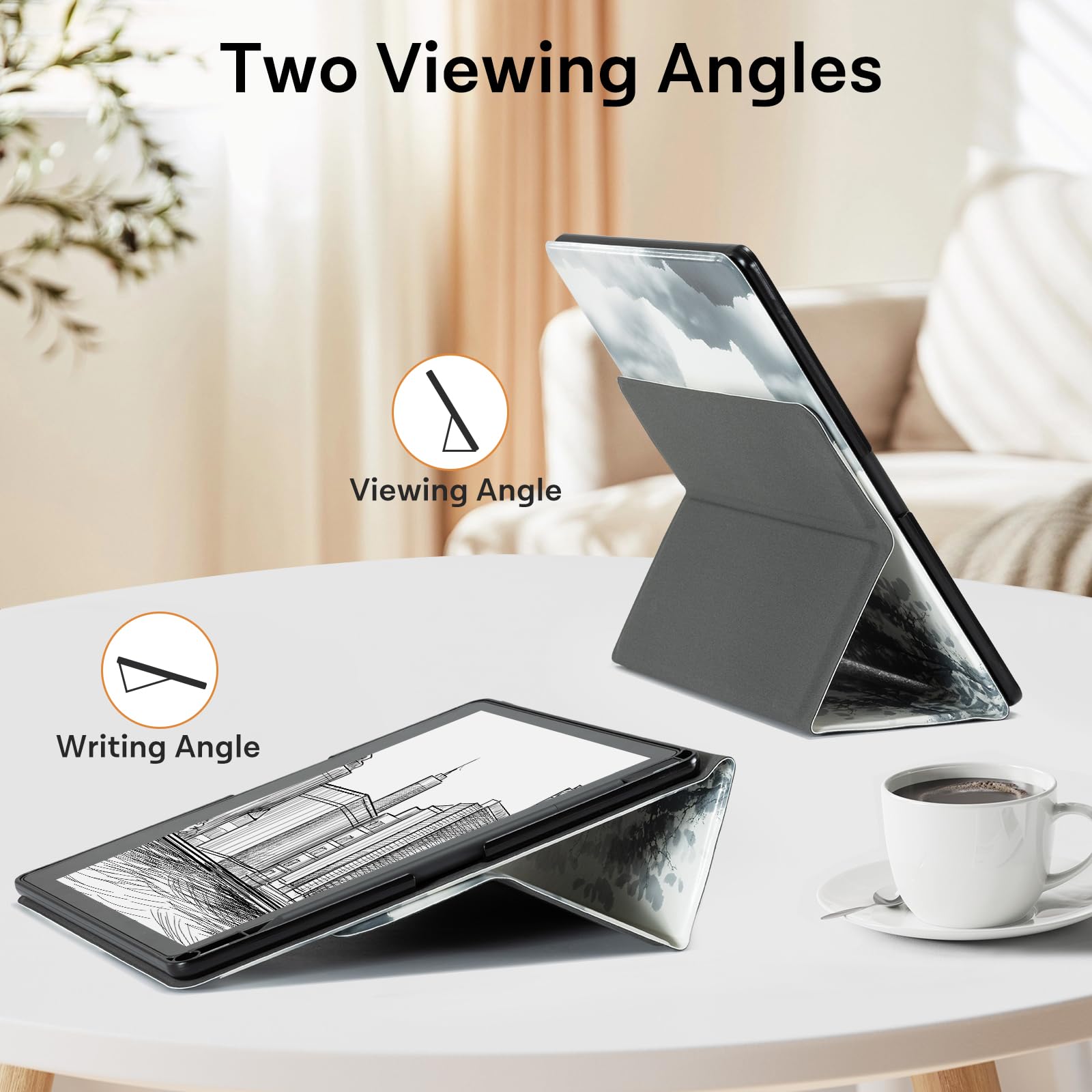 Mountain Ink Landscape Kindle Scribe Stand Case