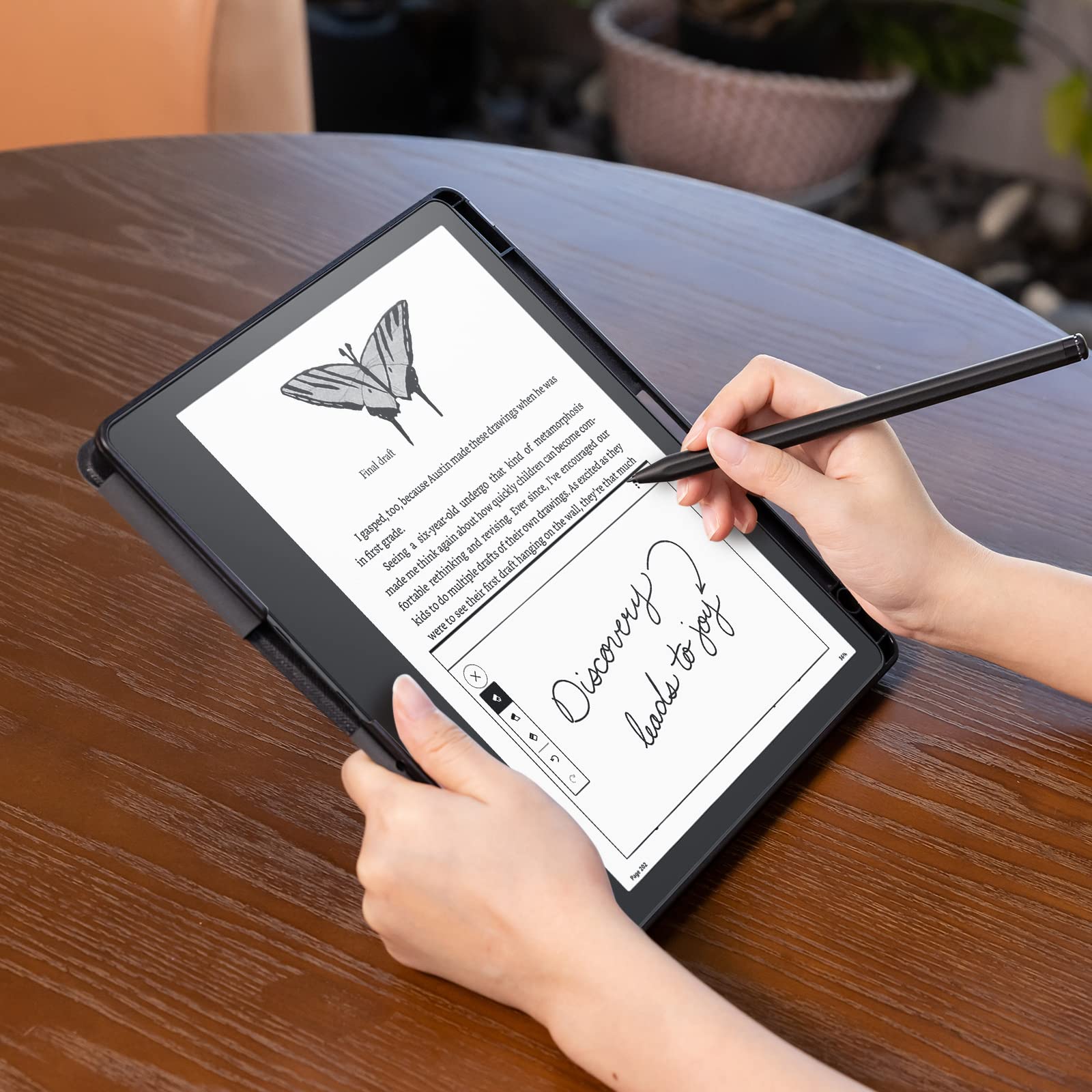 Essentials Cross Pattern Black Kindle Scribe Basic#Color_Black