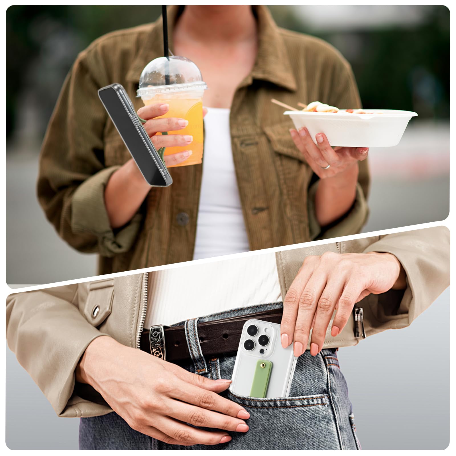 Hand Strap Holder for Kindle & Tablets#Color_Sage Green