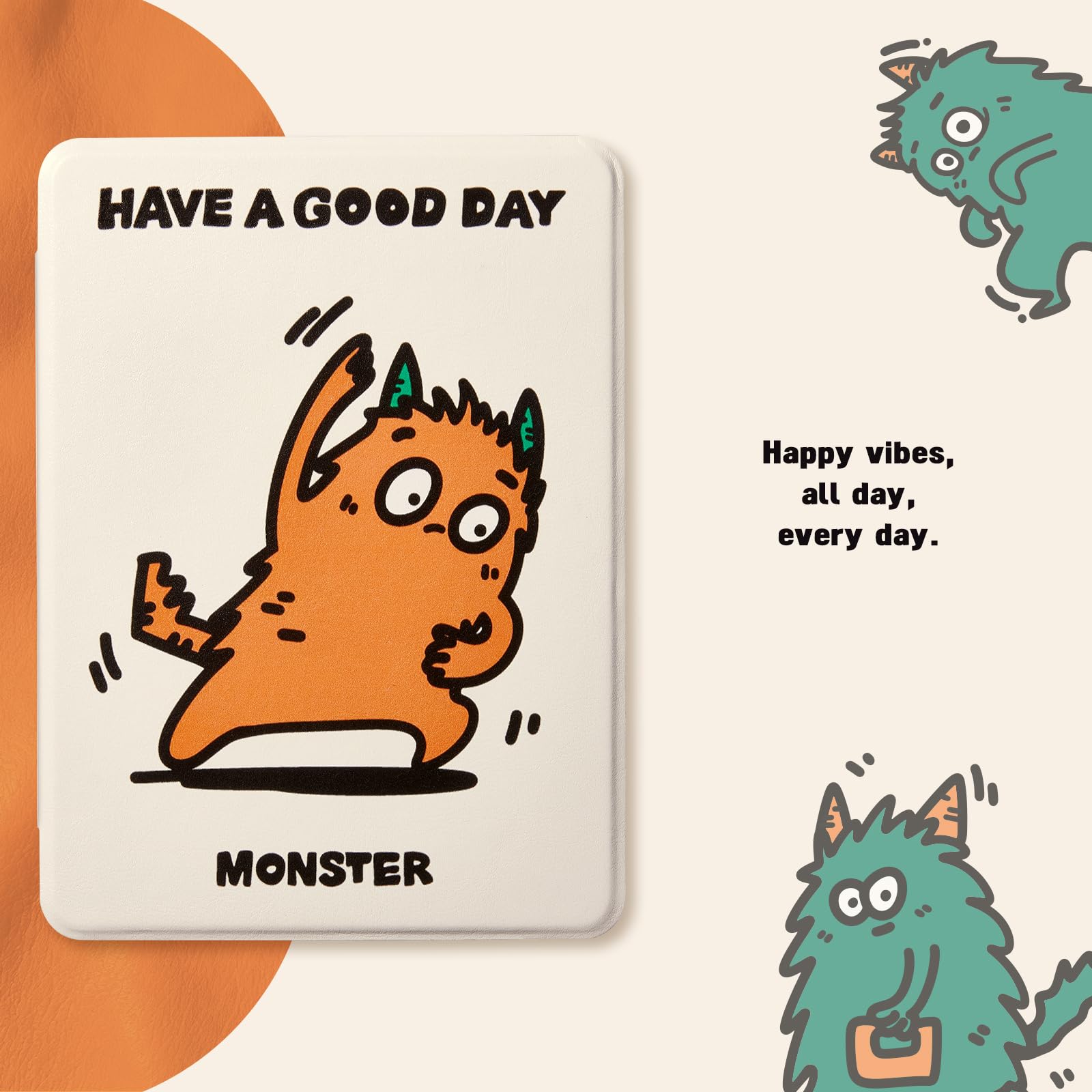 Kindle Paperwhite 12th Gen 7 inch (2024) Case With Stand–Cute Prints#Color_Monster Boogi