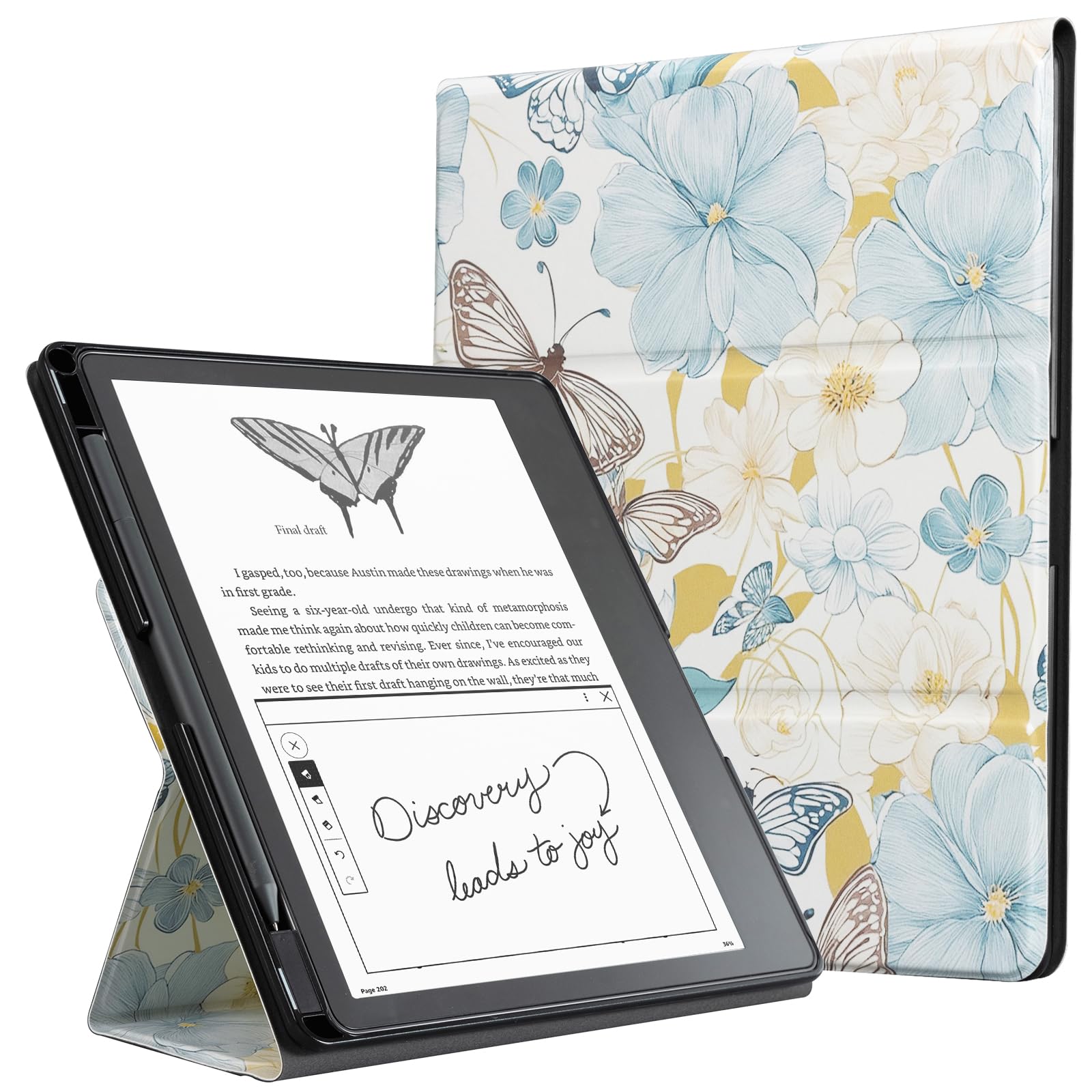 Eden Flower Cluster with Butterflies Kindle Scribe Stand Case