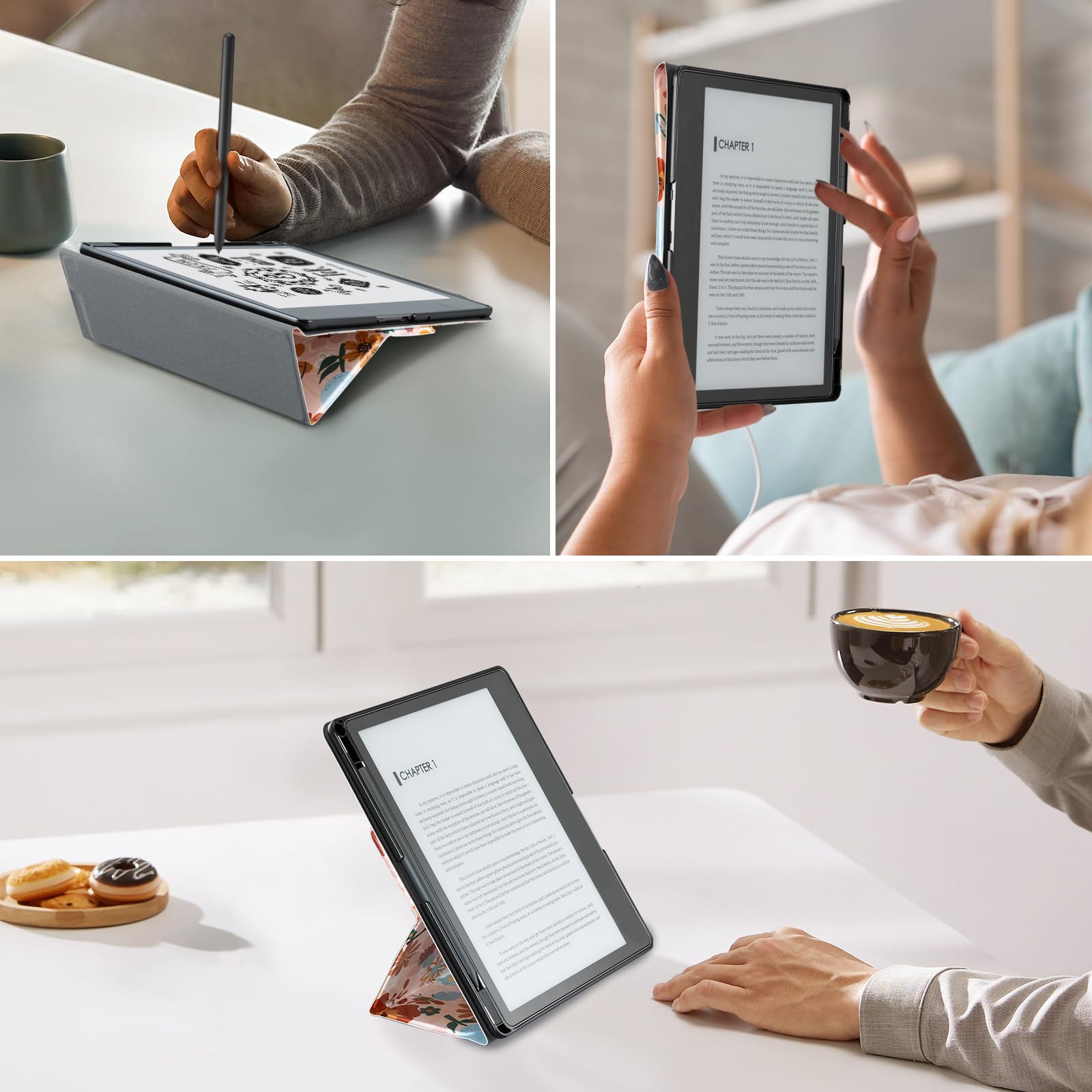Eden Orange Jasmine Kindle Scribe Stand Case