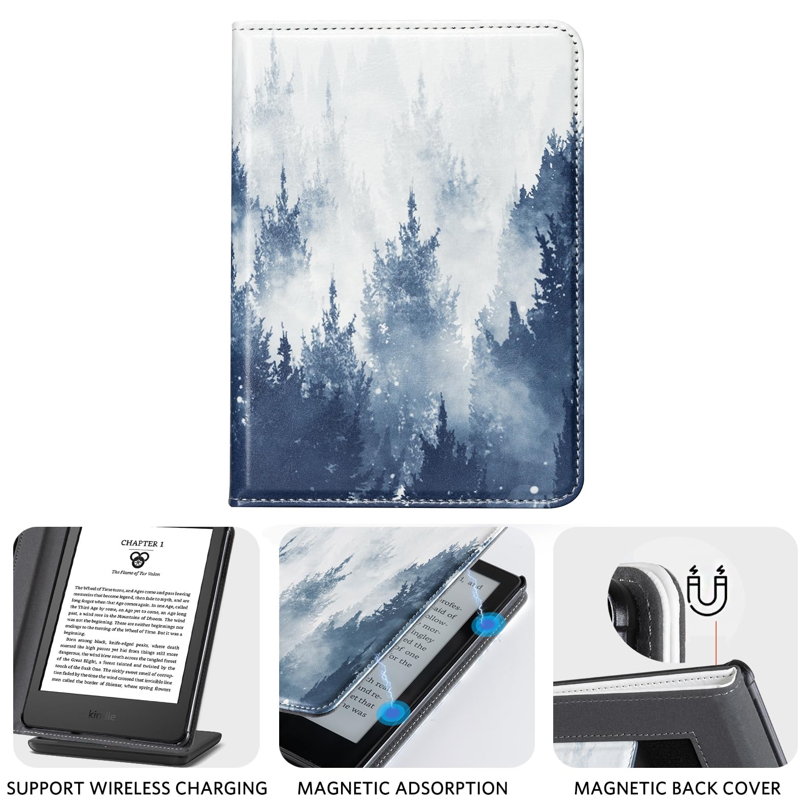 senyu Forest 6 inch kindle paperwhite stand Case