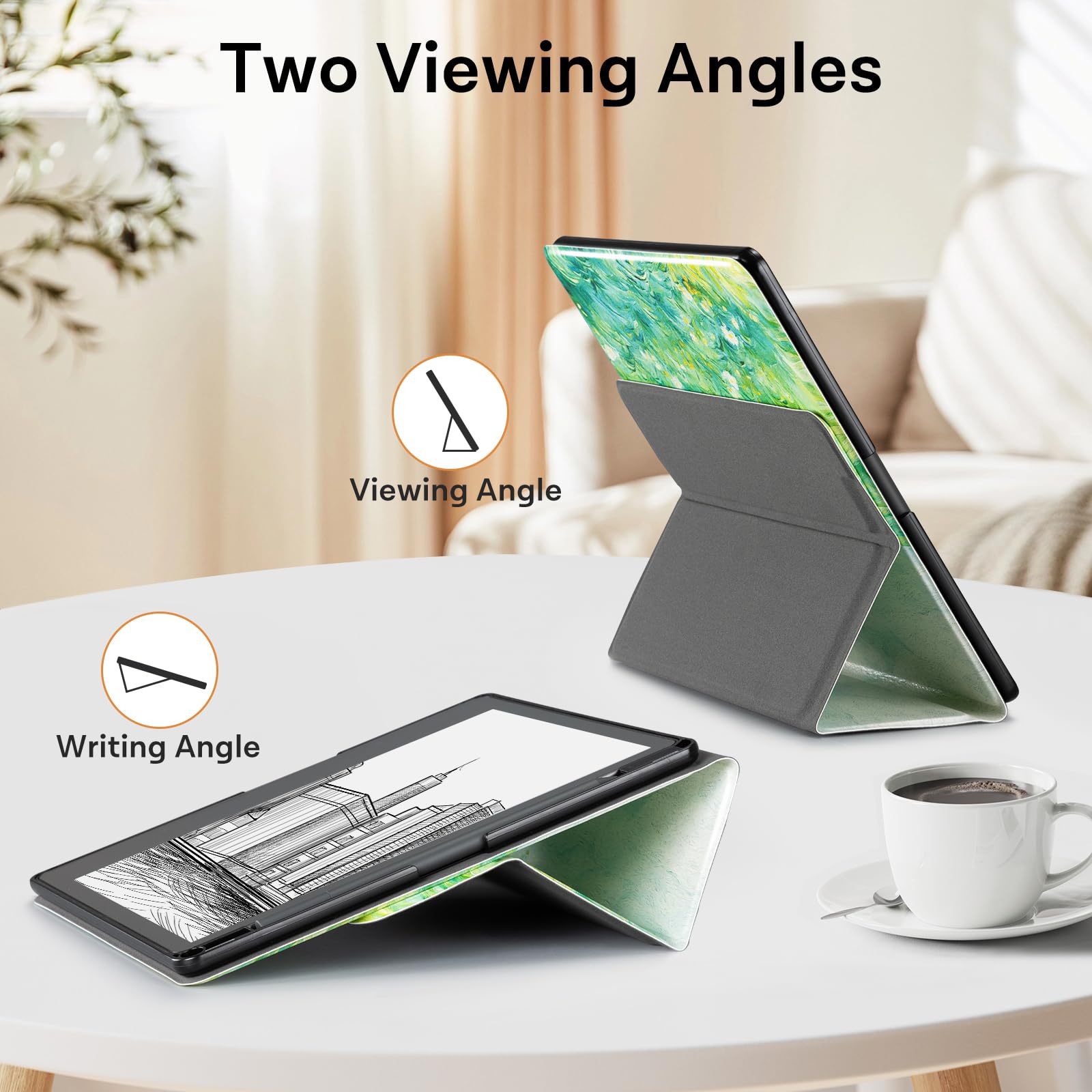 Mountain Green Wheat Field Kindle Scribe Stand Case