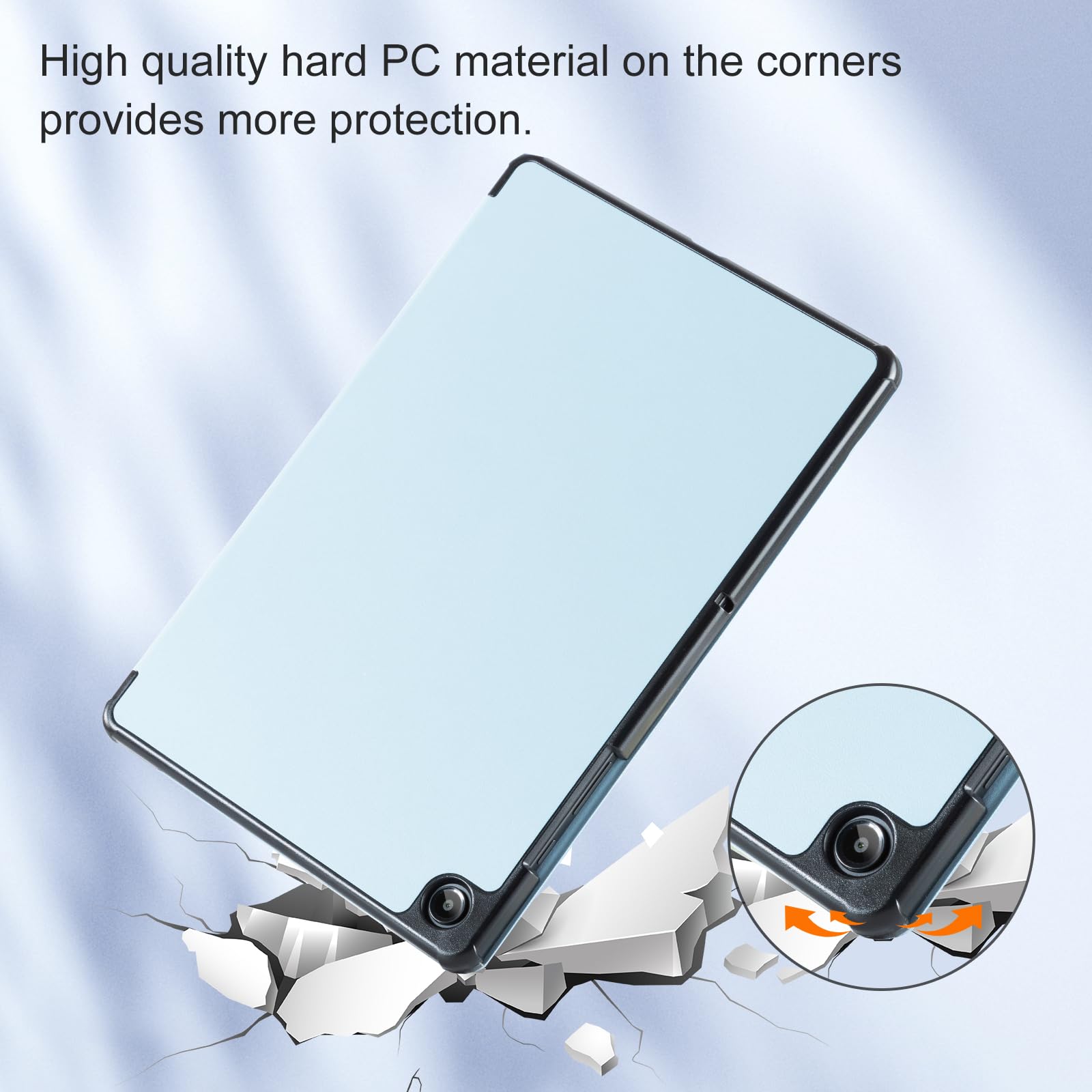 Samsung Galaxy Tab A11/A9 8.7" Tri-Fold Magnetic Stand#Color_Light Blue