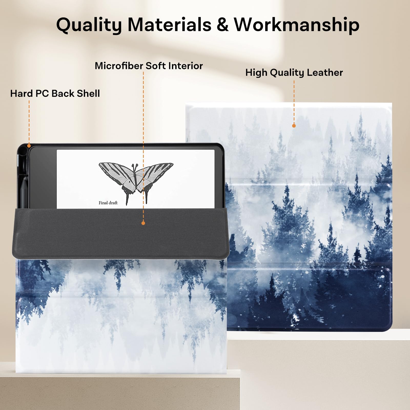Senyu Forest Kindle Scribe Stand Case