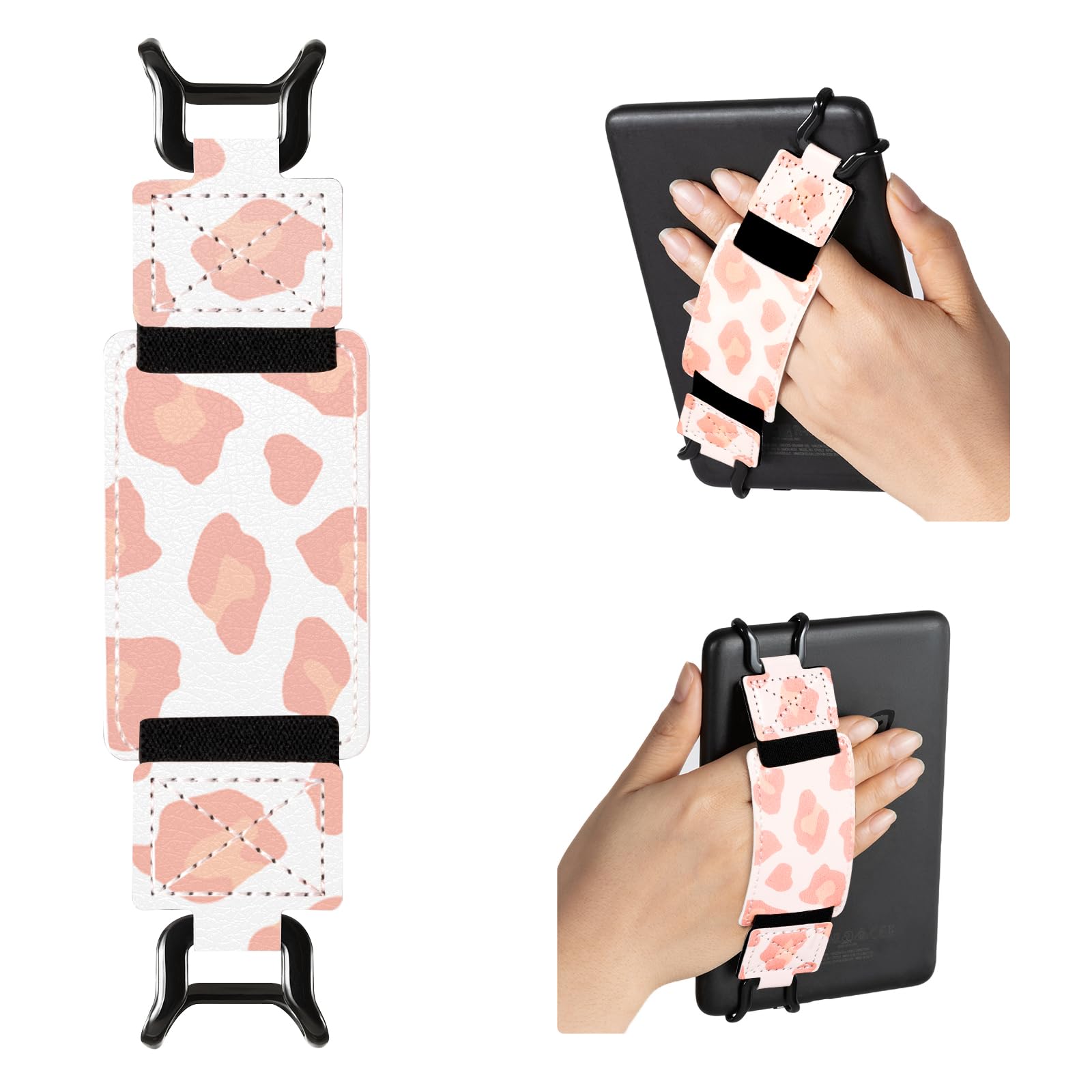 E-Book Tablet 6–7.5 inch Secure Hand Strap–Multiple Prints#Color_Pink Leopard