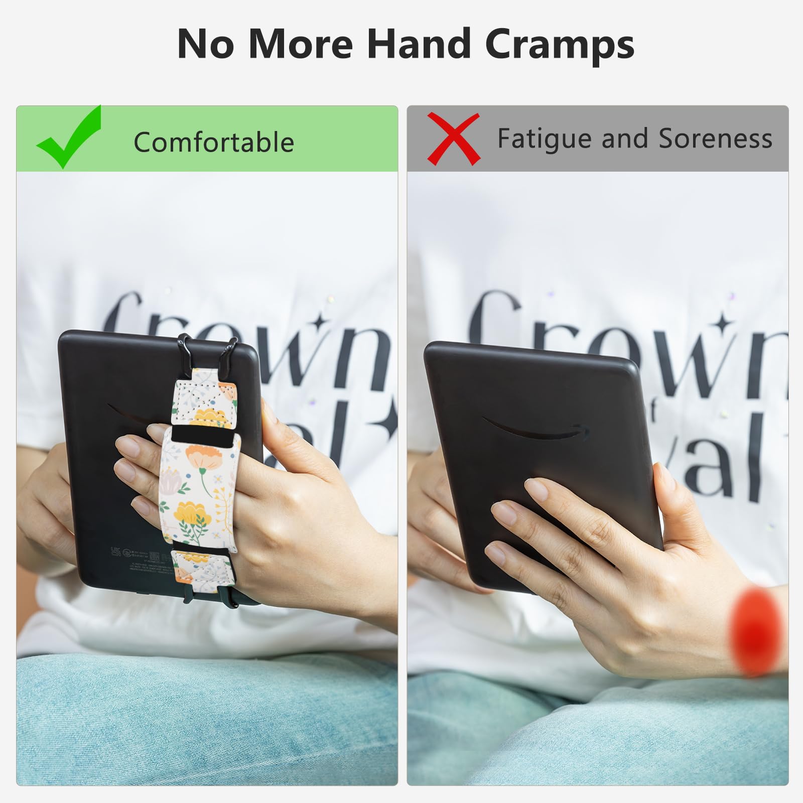 E-Book Tablet 6–7.5 inch Secure Hand Strap–Multiple Prints#Color_Meadow Breeze Symphony