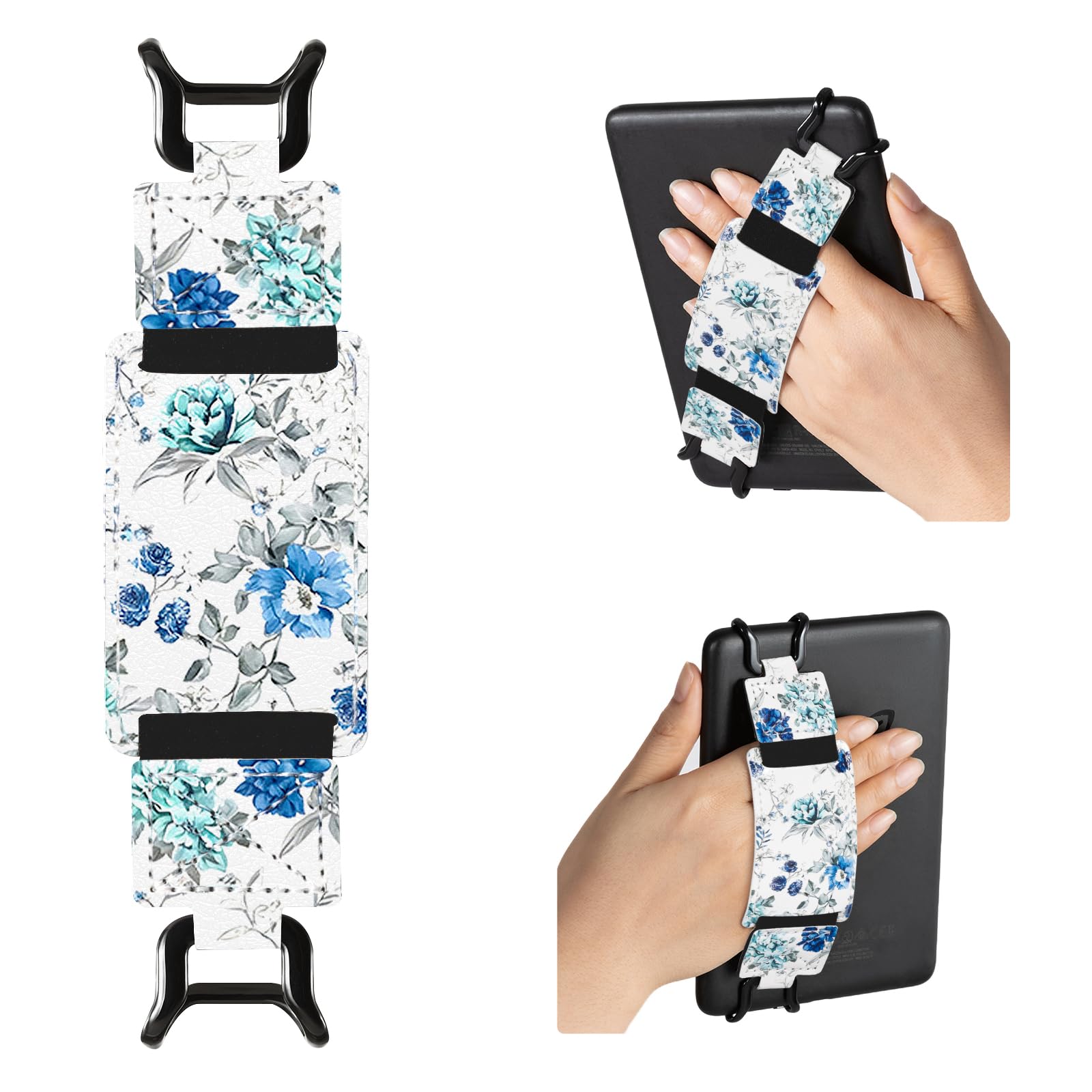 E-Book Tablet 6–7.5 inch Secure Hand Strap–Multiple Prints#Color_Blue Bloom Symphony