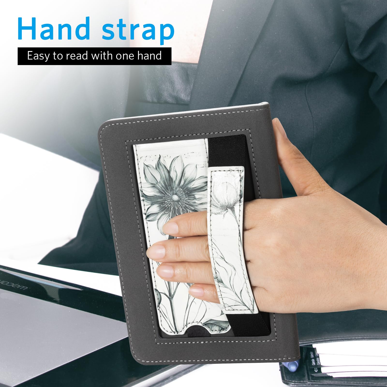 Eden Sketch Sunflower 6 inch kindle paperwhite stand Case