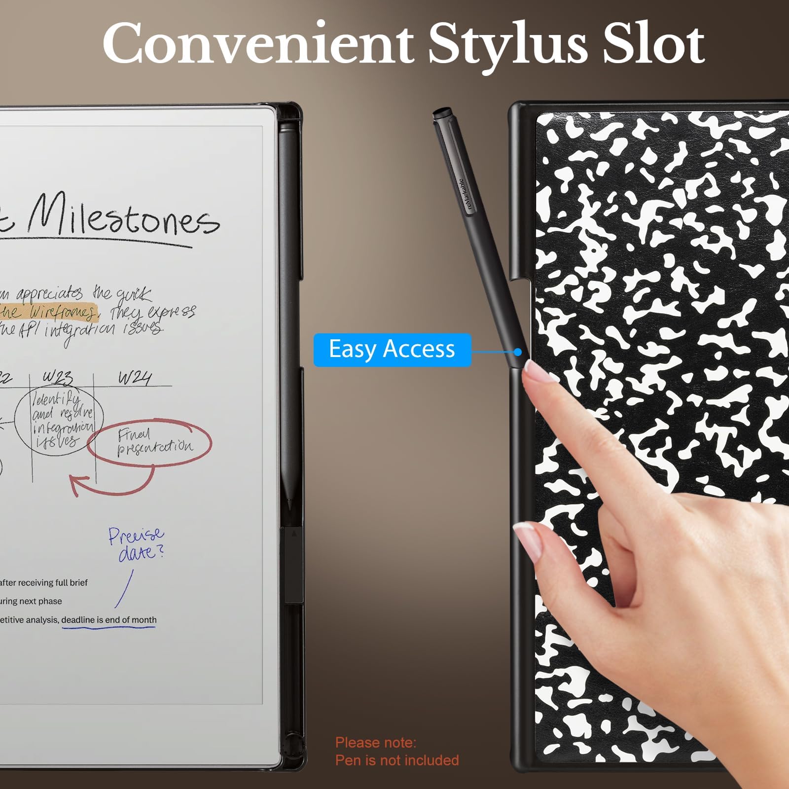 Recreate the classics Black notebook reMarkable Pro Basic Case