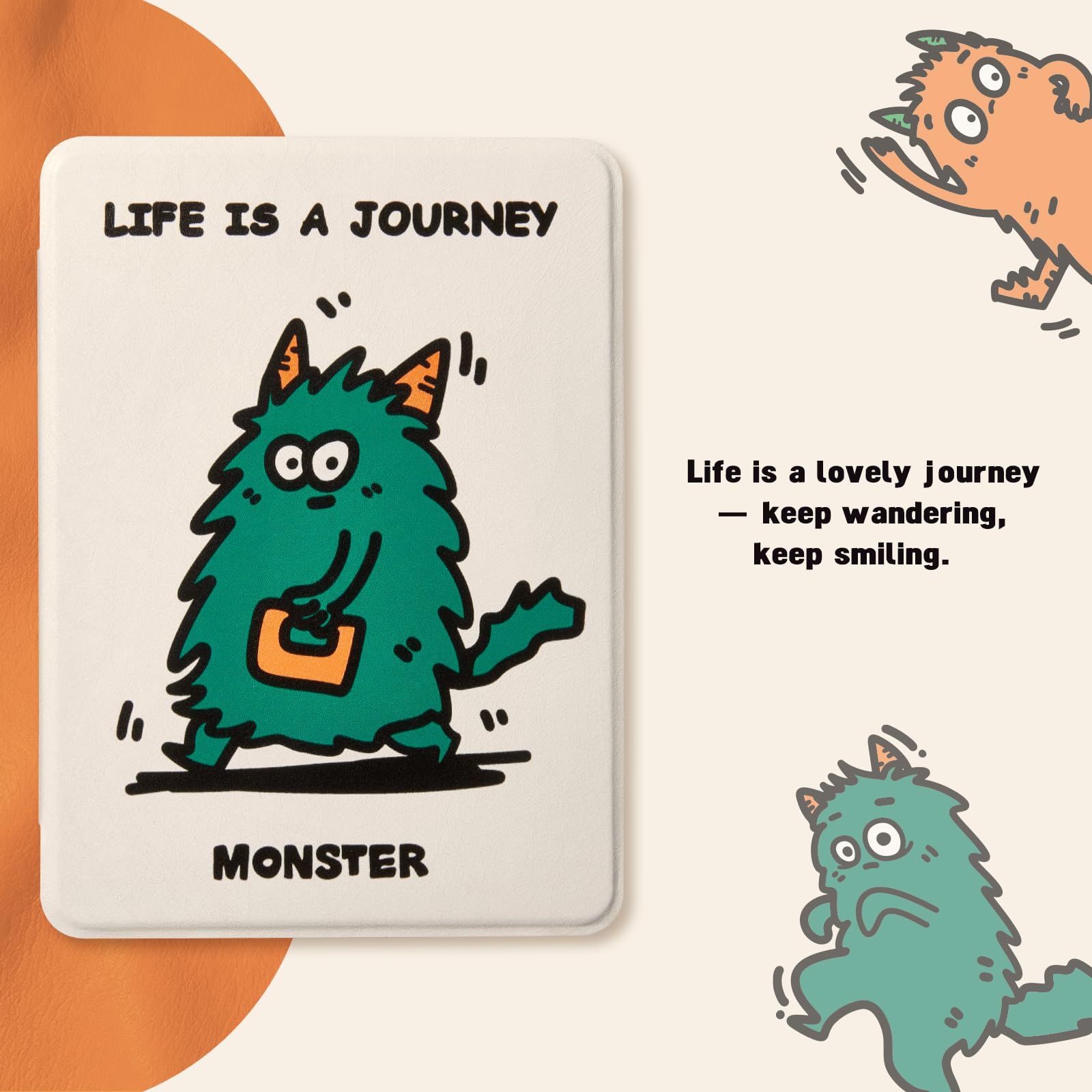 Kindle Paperwhite 12th Gen 7 inch (2024) Case With Stand–Cute Prints#Color_Monster Grindy