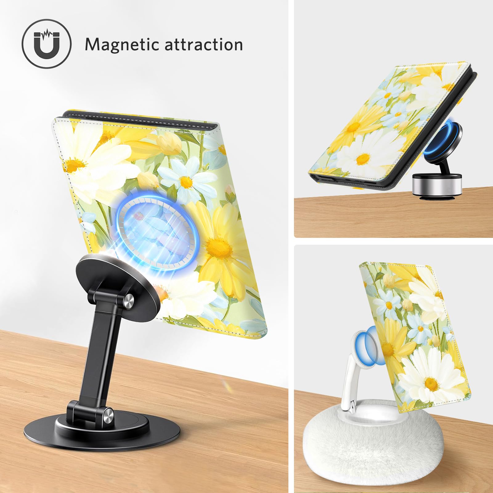 Mountain Yellow White Daisy 7 Inch Kindle Paperwhite Stand Case