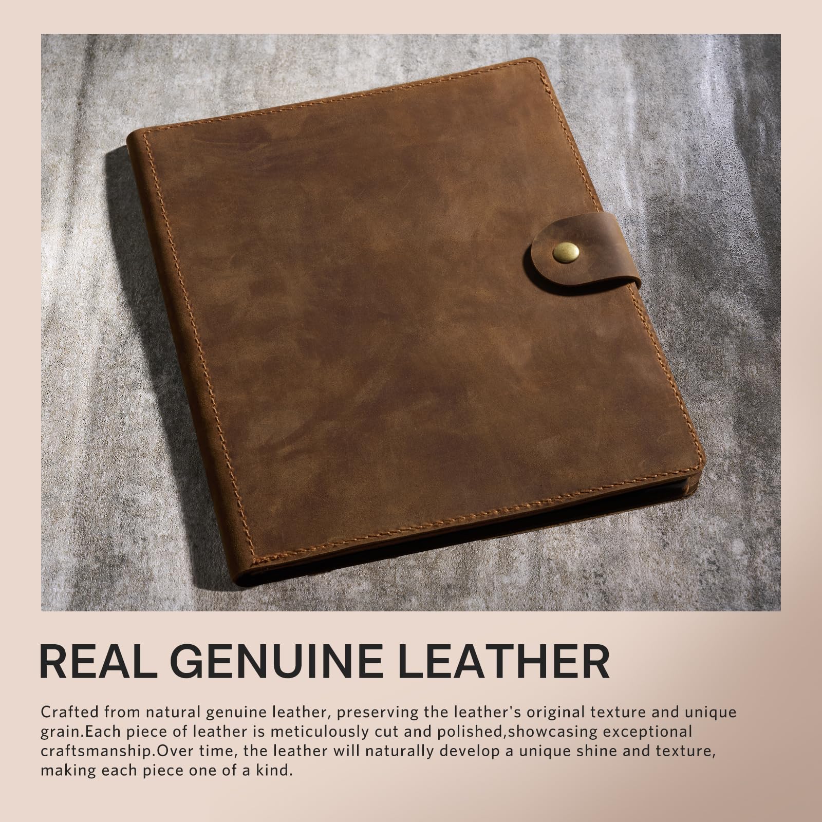 reMarkable 2 Tablet 10.3" (2020) Genuine Leather Slim Folio Case with Pen Holder