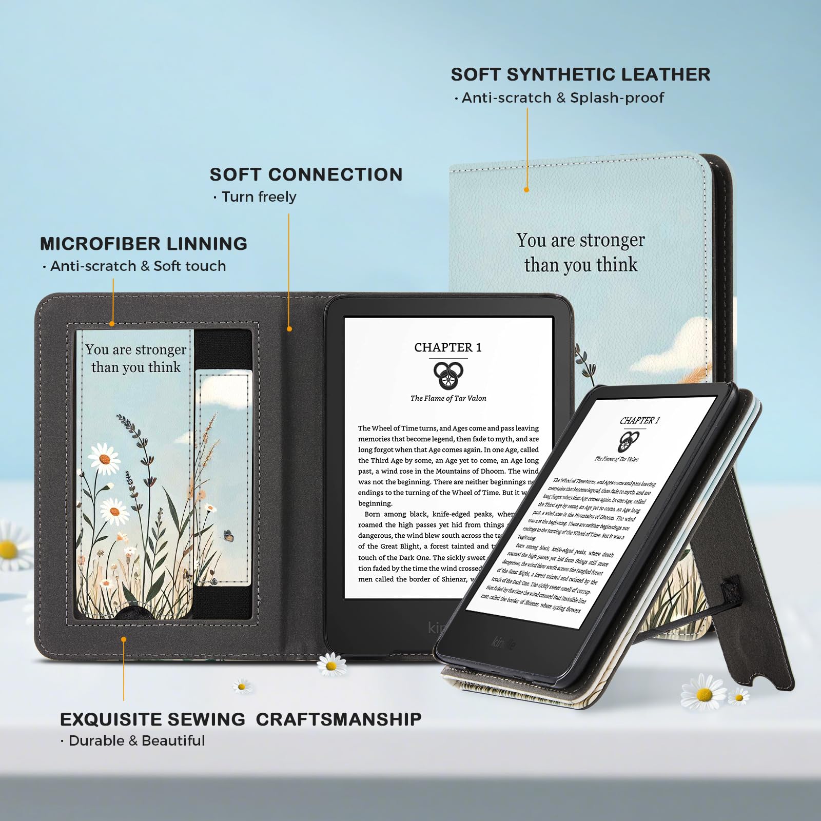 Eden Tranquil Bloom 6 inch kindle paperwhite stand Case