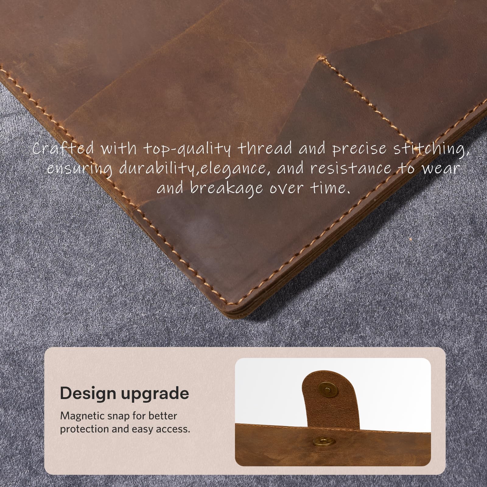 reMarkable 2 Tablet 10.3" (2020) Genuine Leather Slim Folio Case with Pen Holder