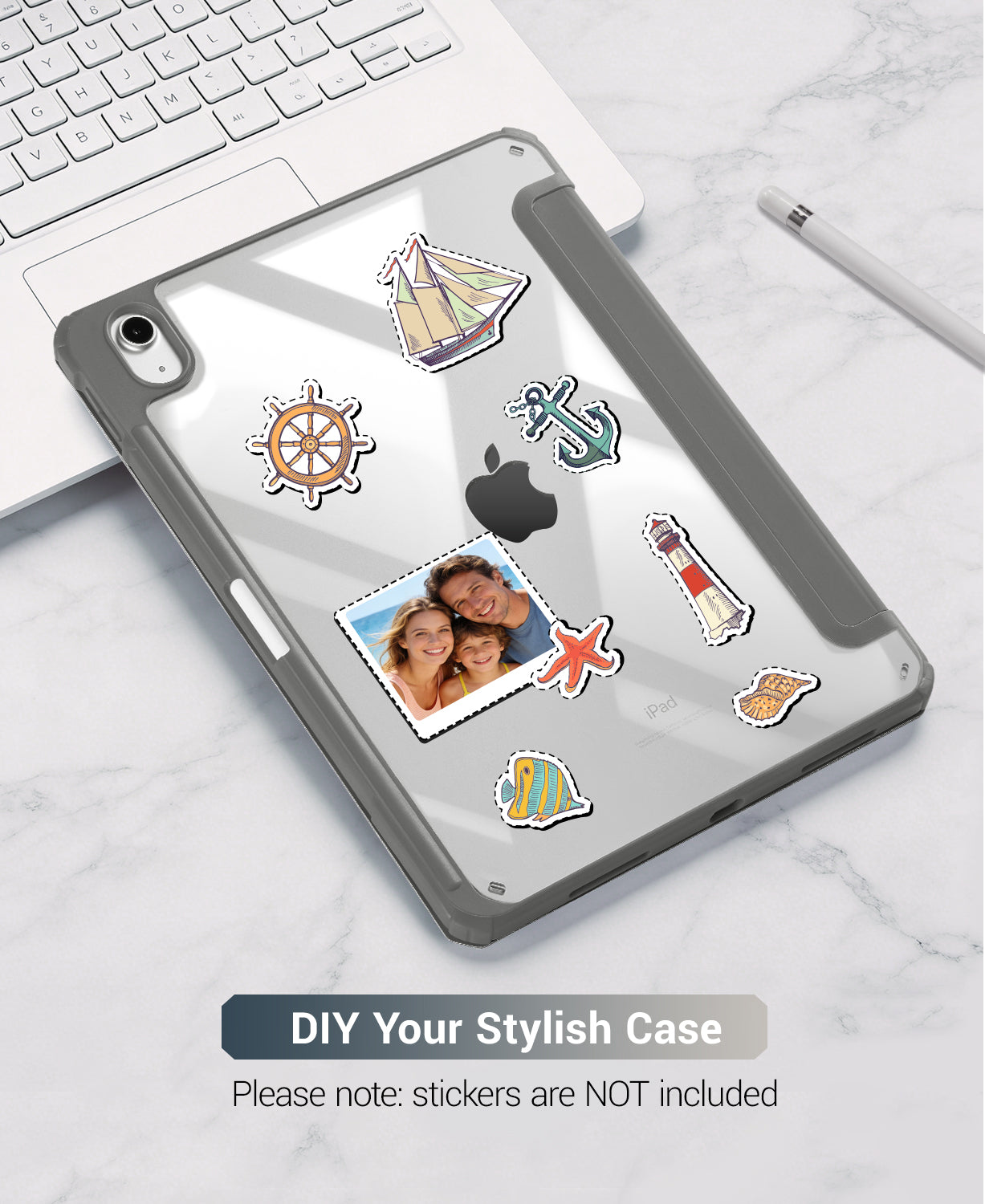 iPad 11th Gen (10th Compatible) Case With Y-Fold Magnetic Stand#Color_Dark Gray