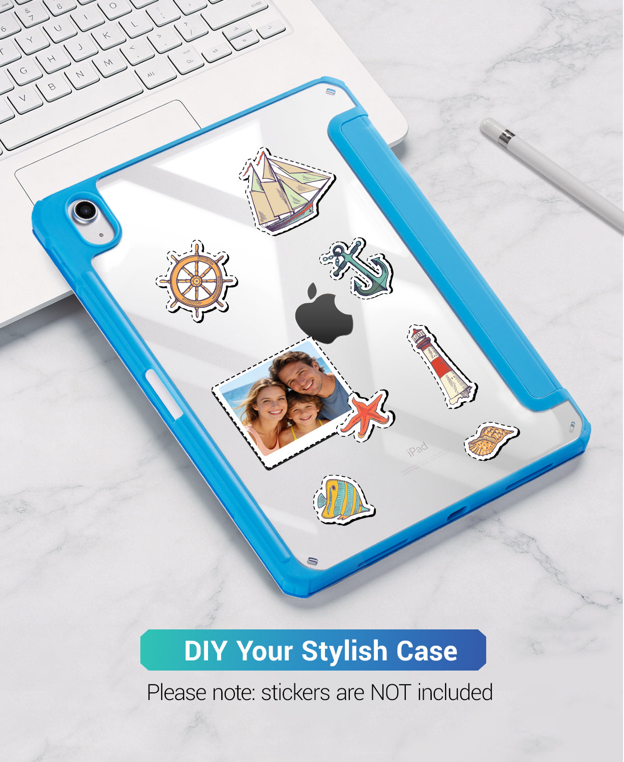 iPad 11th Gen (10th Compatible) Case With Y-Fold Magnetic Stand#Color_Bright Blue