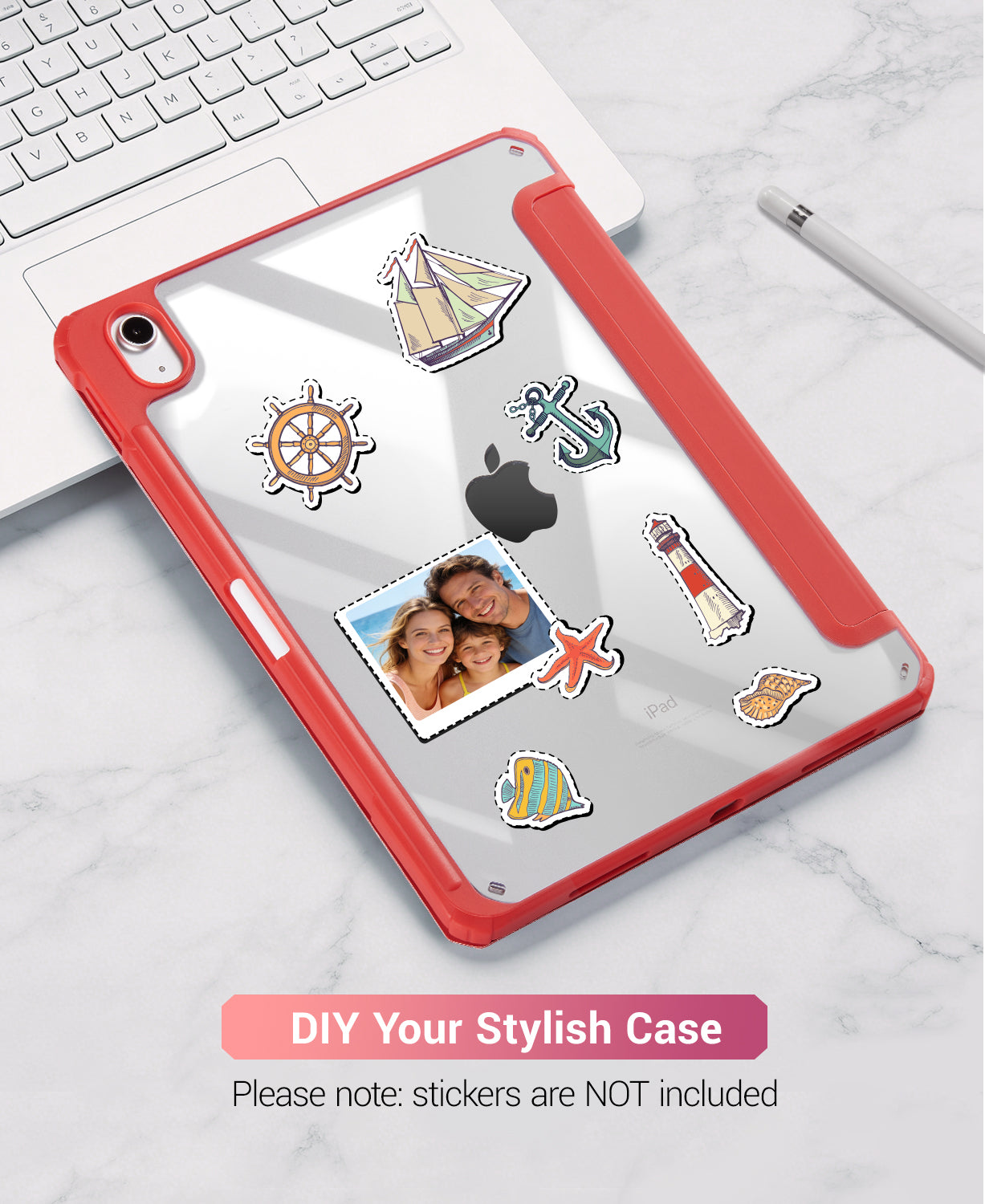 iPad 11th Gen (10th Compatible) Case With Y-Fold Magnetic Stand#Color_Red