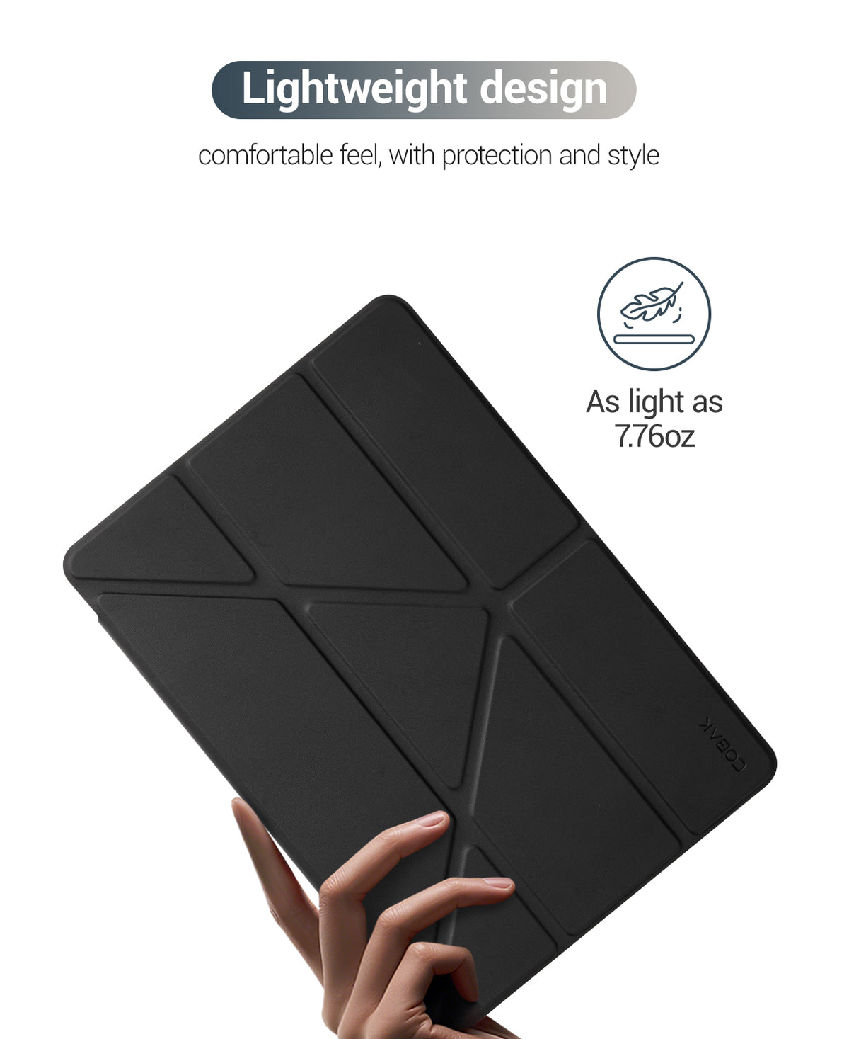 Galaxy Tab A11+ / A9+ 11" Multi-Angle Y-Fold Case#Color_Black